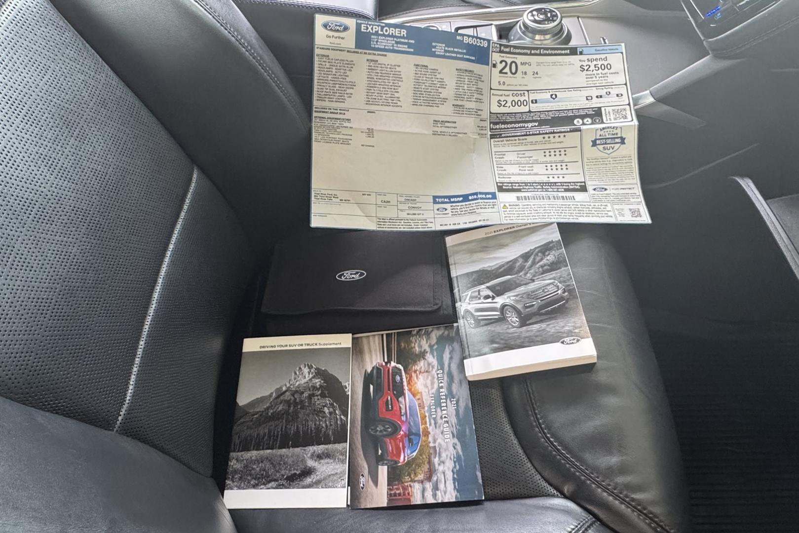 2021 Agate Black Metallic /Ebony Leather Ford Explorer Platinum (1FM5K8HC6MG) with an V6 3.0 Liter Twin Turbo engine, Automatic 10 Speed transmission, located at 2304 W. Main St., Boise, ID, 83702, (208) 342-7777, 43.622105, -116.218658 - New Tires! Loaded With Safety, Comfort And Luxury! - Photo#26