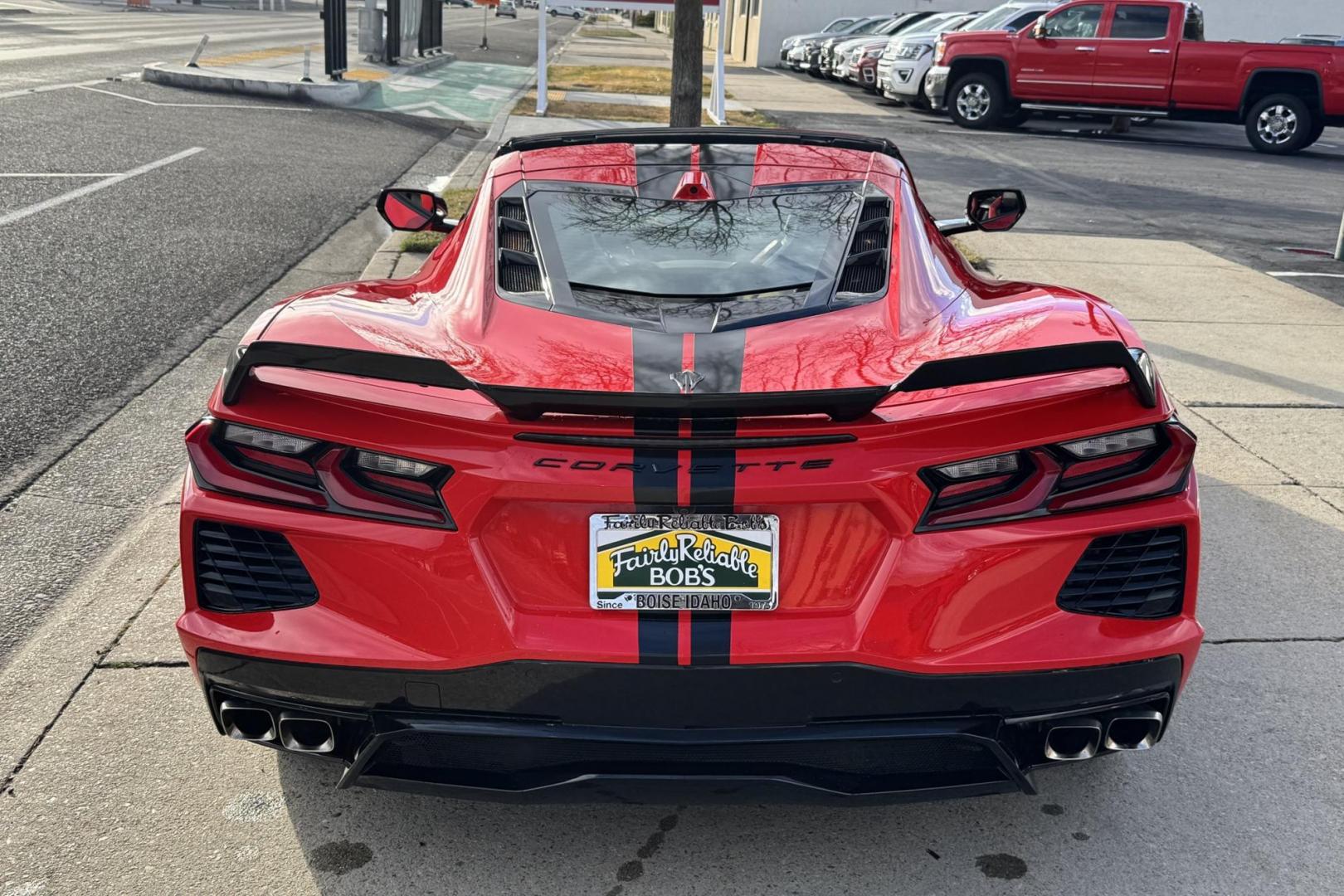 2021 Torch Red /Black Chevrolet Corvette Stingray 3LT Z51 (1G1YC2D48M5) with an V8 6.2 Liter engine, Automatic 8 Speed transmission, located at 2304 W. Main St., Boise, ID, 83702, (208) 342-7777, 43.622105, -116.218658 - Highly Optioned! One Owner! Stunning Corvette Stingray With Lift! - Photo#1