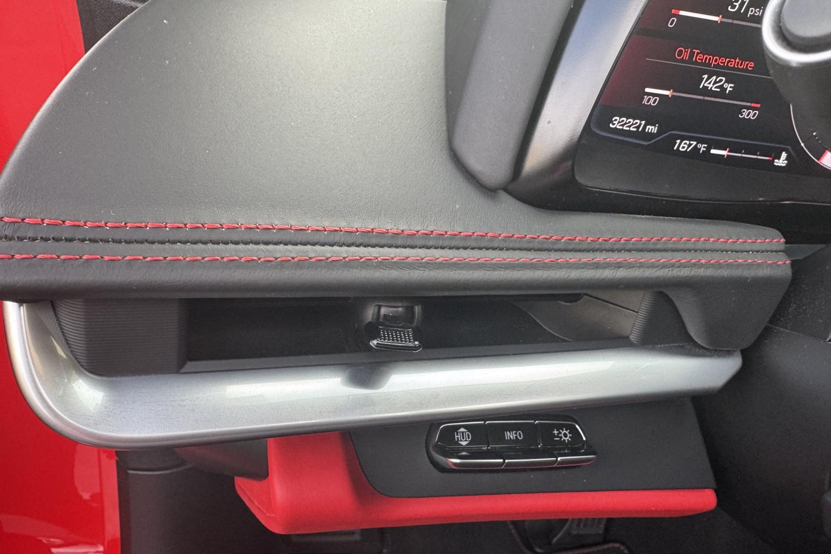 2021 Torch Red /Black Chevrolet Corvette Stingray 3LT Z51 (1G1YC2D48M5) with an V8 6.2 Liter engine, Automatic 8 Speed transmission, located at 2304 W. Main St., Boise, ID, 83702, (208) 342-7777, 43.622105, -116.218658 - Highly Optioned! One Owner! Stunning Corvette Stingray With Lift! - Photo#9