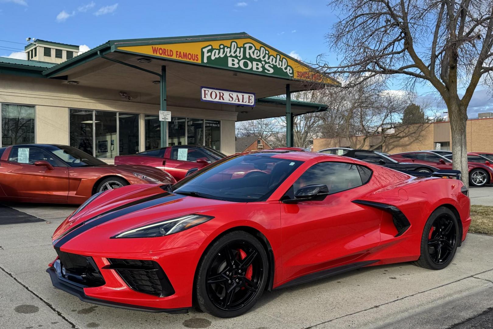 2021 Torch Red /Black Chevrolet Corvette Stingray 3LT Z51 (1G1YC2D48M5) with an V8 6.2 Liter engine, Automatic 8 Speed transmission, located at 2304 W. Main St., Boise, ID, 83702, (208) 342-7777, 43.622105, -116.218658 - Highly Optioned! One Owner! Stunning Corvette Stingray With Lift! - Photo#21