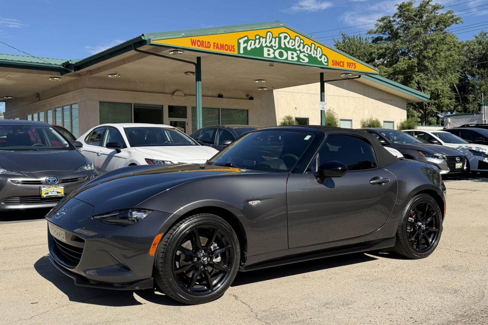 2022 Gray /Black Mazda Miata MX-5 Club (JM1NDAC73N0) with an 4 Cyl 2.0 Liter engine, 6 Speed transmission, located at 2304 W. Main St., Boise, ID, 83702, (208) 342-7777, 43.622105, -116.218658 - A Blast To Drive!- Photo#17