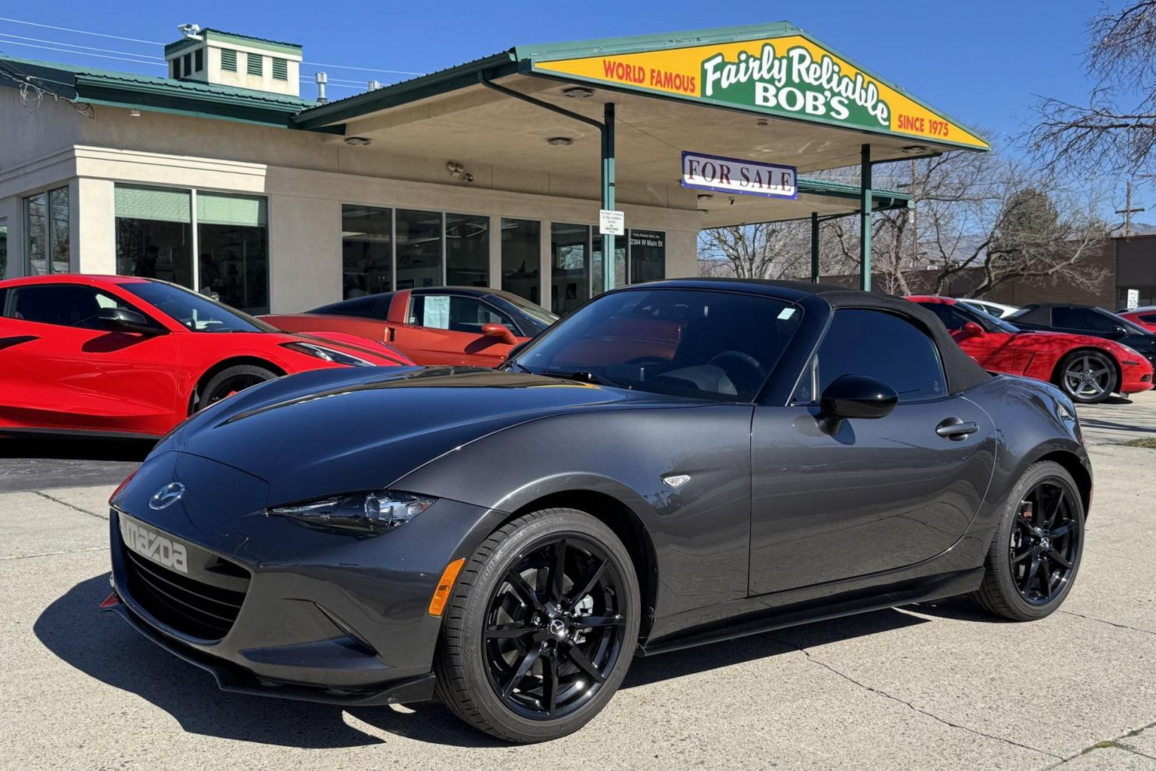 2022 Gray /Black Mazda Miata MX-5 Club (JM1NDAC73N0) with an 4 Cyl 2.0 Liter engine, 6 Speed transmission, located at 2304 W. Main St., Boise, ID, 83702, (208) 342-7777, 43.622105, -116.218658 - A Blast To Drive! - Photo#16