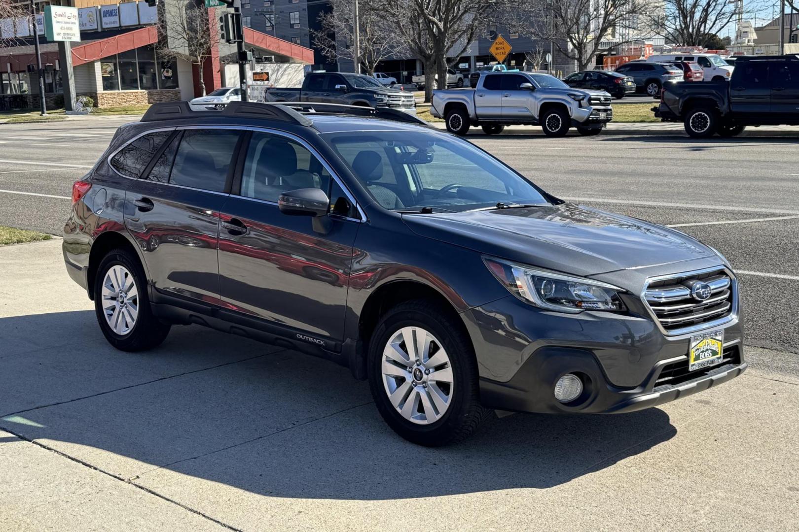 2019 Magnetite Gray Metallic /Black Subaru Outback Premium (4S4BSAHC0K3) with an H4 2.5 Liter engine, Automatic transmission, located at 2304 W. Main St., Boise, ID, 83702, (208) 342-7777, 43.622105, -116.218658 - Sunroof! Eye Sight Package! Legendary Subaru Quality! - Photo#2