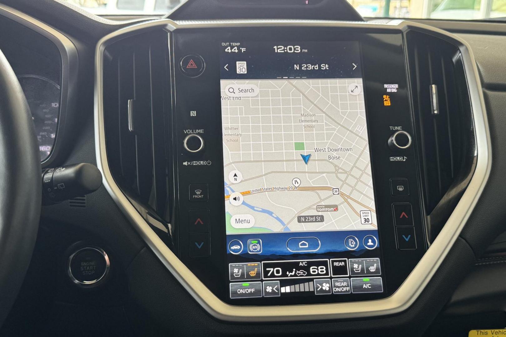 2024 Crystal Black Silica /Black Subaru Ascent Touring (4S4WMAWD1R3) with an H4 2.4 Liter Turbo engine, Automatic transmission, located at 2304 W. Main St., Boise, ID, 83702, (208) 342-7777, 43.622105, -116.218658 - Remaining Factory Warranty! Highly Optioned! Ready For The Family Road Trip! - Photo#10