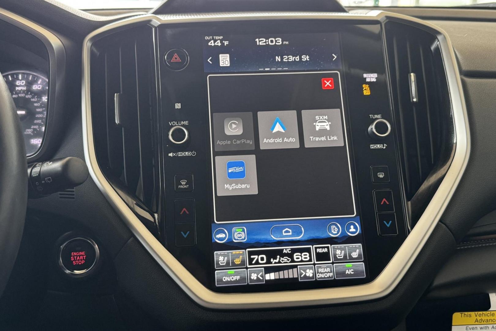 2024 Crystal Black Silica /Black Subaru Ascent Touring (4S4WMAWD1R3) with an H4 2.4 Liter Turbo engine, Automatic transmission, located at 2304 W. Main St., Boise, ID, 83702, (208) 342-7777, 43.622105, -116.218658 - Remaining Factory Warranty! Highly Optioned! Ready For The Family Road Trip! - Photo#9