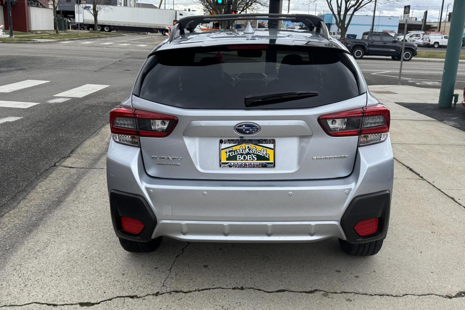 2023 Ice Silver Metallic /Black Subaru Crosstrek Limited (JF2GTHMC6PH) with an H4 2.5 Liter engine, Automatic transmission, located at 2304 W. Main St., Boise, ID, 83702, (208) 342-7777, 43.622105, -116.218658 - Highly Optioned And Fun To Drive! Sunroof! Heated Seats Too! - Photo#1