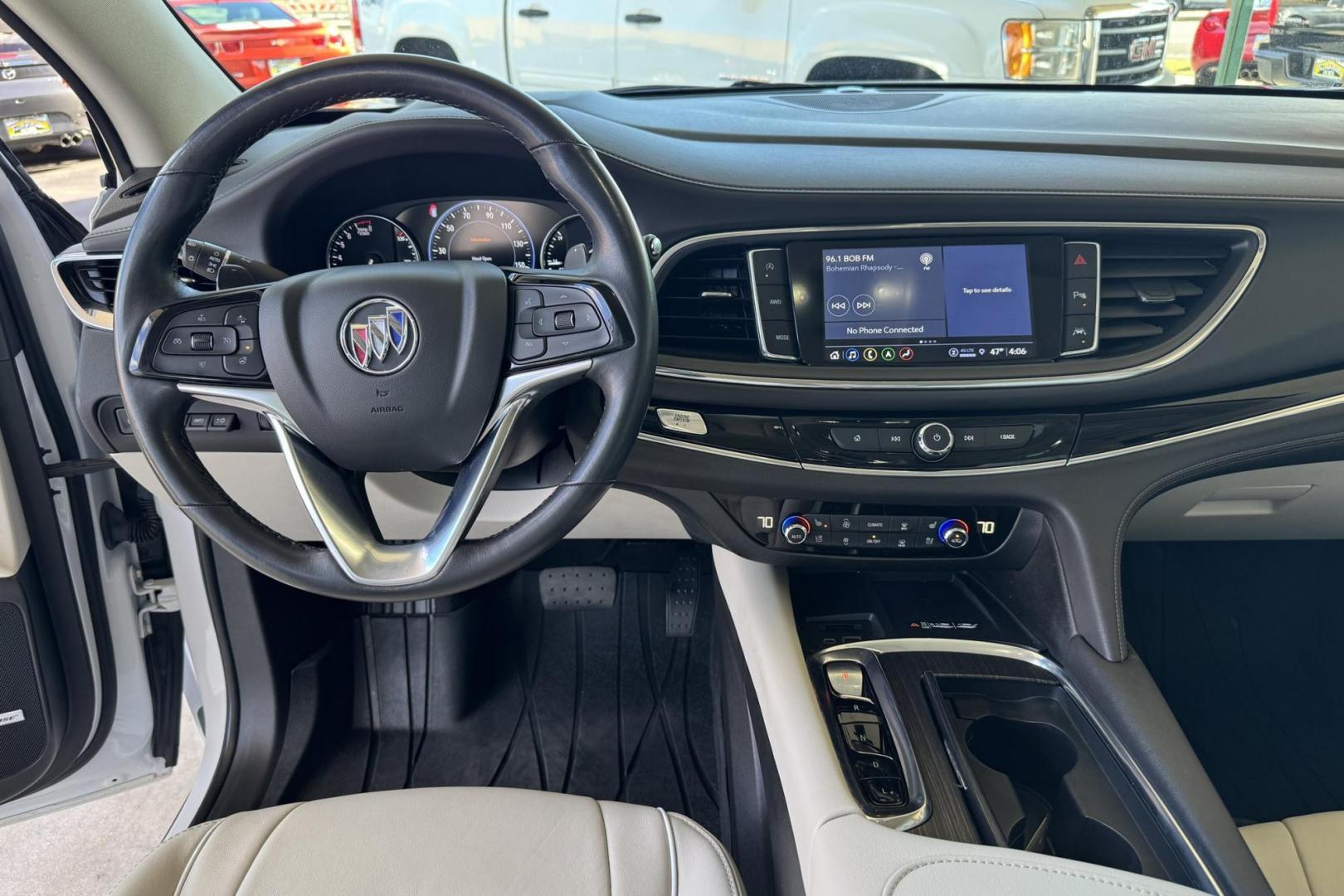 2022 White Frost Tintcoat /Chestnut/Ebony Buick Enclave Avenir (5GAEVCKW7NJ) with an V6 3.6 Liter engine, Automatic 9 Speed transmission, located at 2304 W. Main St., Boise, ID, 83702, (208) 342-7777, 43.622105, -116.218658 - Highly Optioned With Safety, Comfort And Power! - Photo#24