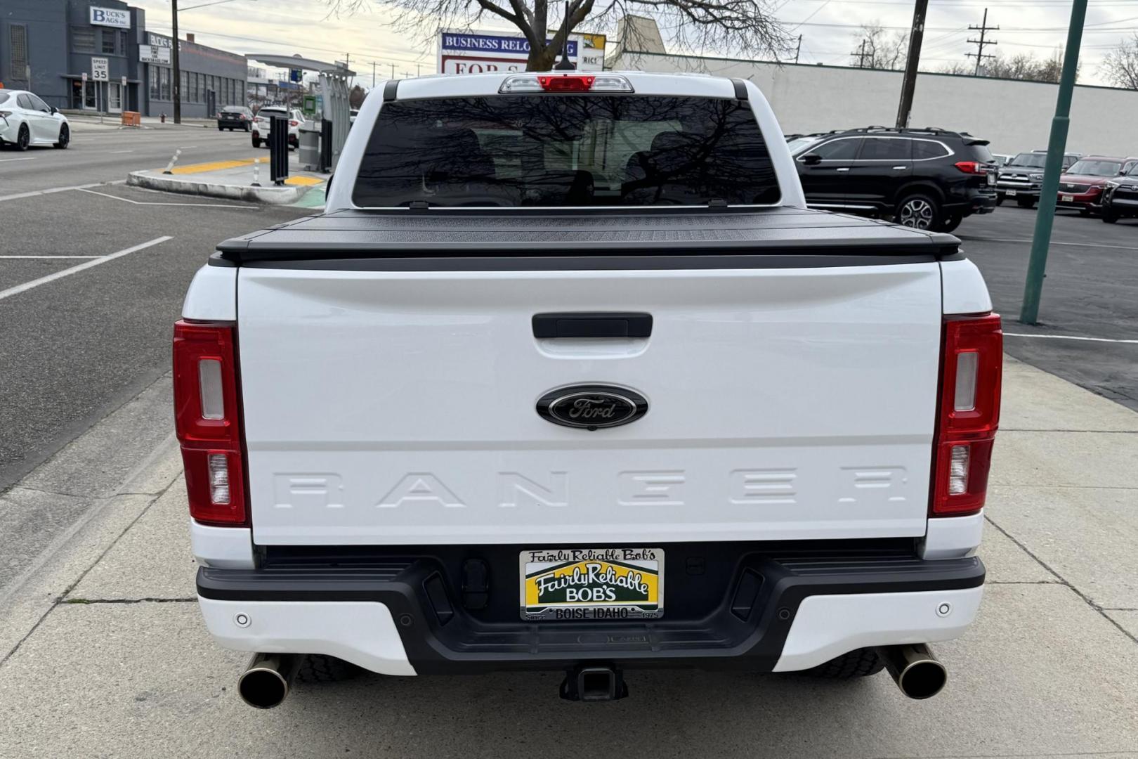 2023 Oxford White /Black Ford Ranger XLT (1FTER4FH0PL) with an 4 Cyl 2.3 Liter Turbo engine, Automatic 10 Speed transmission, located at 2304 W. Main St., Boise, ID, 83702, (208) 342-7777, 43.622105, -116.218658 - Smooth Ride And Good Looks Too! - Photo#1