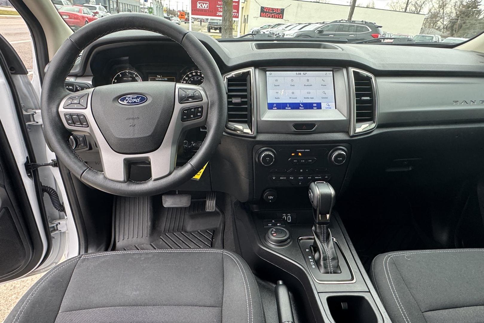 2023 Oxford White /Black Ford Ranger XLT (1FTER4FH0PL) with an 4 Cyl 2.3 Liter Turbo engine, Automatic 10 Speed transmission, located at 2304 W. Main St., Boise, ID, 83702, (208) 342-7777, 43.622105, -116.218658 - Smooth Ride And Good Looks Too! - Photo#9