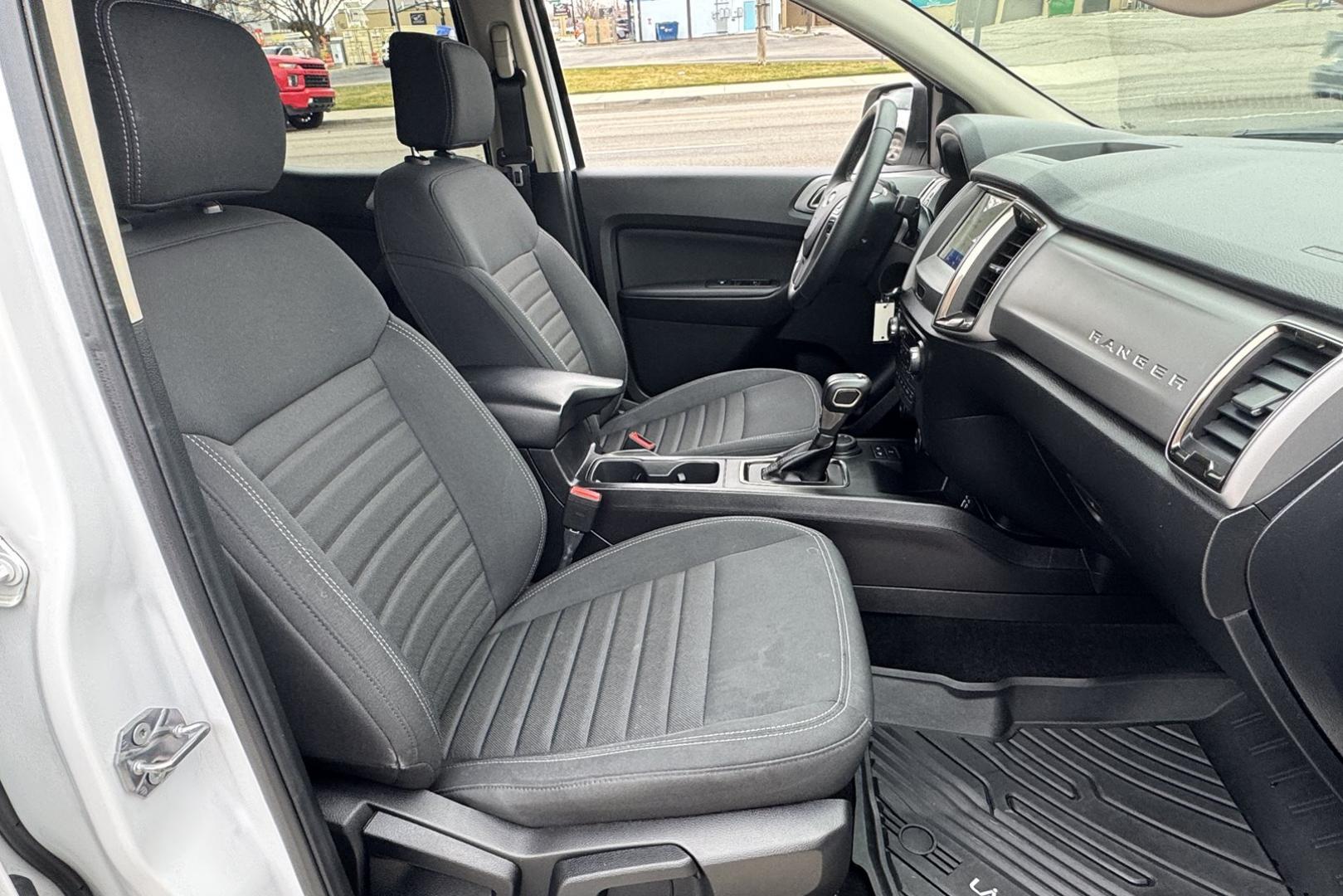 2023 Oxford White /Black Ford Ranger XLT (1FTER4FH0PL) with an 4 Cyl 2.3 Liter Turbo engine, Automatic 10 Speed transmission, located at 2304 W. Main St., Boise, ID, 83702, (208) 342-7777, 43.622105, -116.218658 - Smooth Ride And Good Looks Too! - Photo#19