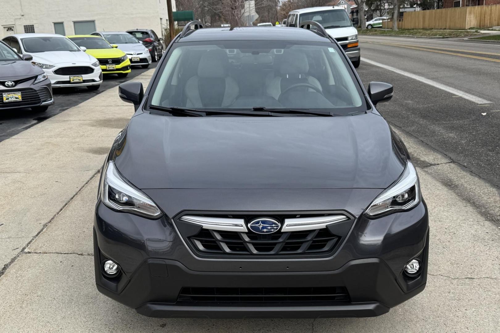 2023 Gray /Two Tone Shale/Gray Subaru Crosstrek Limited (JF2GTHMC6P8) with an H4 2.5 Liter engine, Automatic transmission, located at 2304 W. Main St., Boise, ID, 83702, (208) 342-7777, 43.622105, -116.218658 - Low Mileage! A Lot Of Built In Safety Features Too! - Photo#3