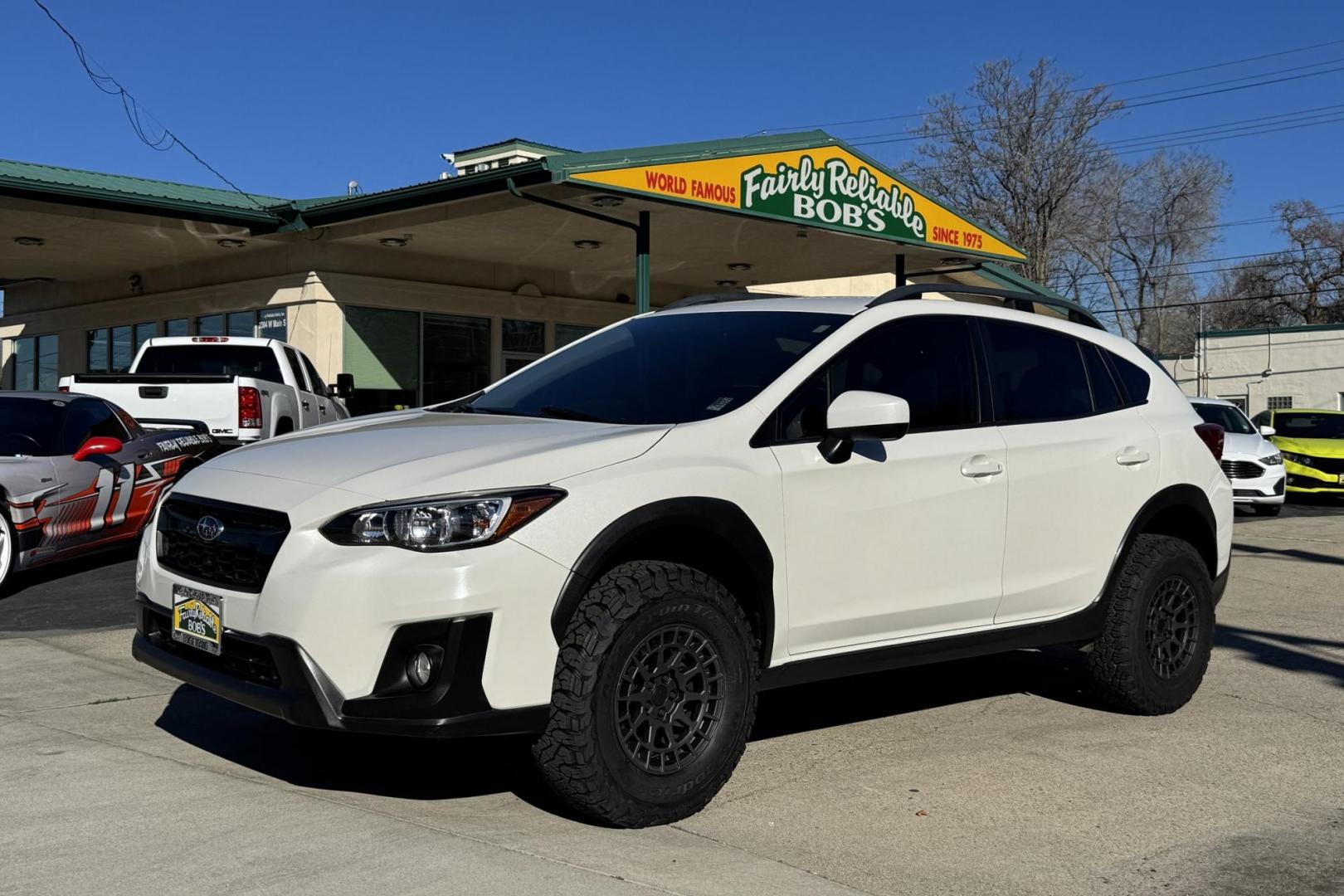 2018 White /Gray Subaru Crosstrek Premium (JF2GTABCXJG) with an H4 2.0 Liter engine, 6 Speed Manual transmission, located at 2304 W. Main St., Boise, ID, 83702, (208) 342-7777, 43.622105, -116.218658 - Hard To Find Manual Crosstrek! Ready To Go! - Photo#0