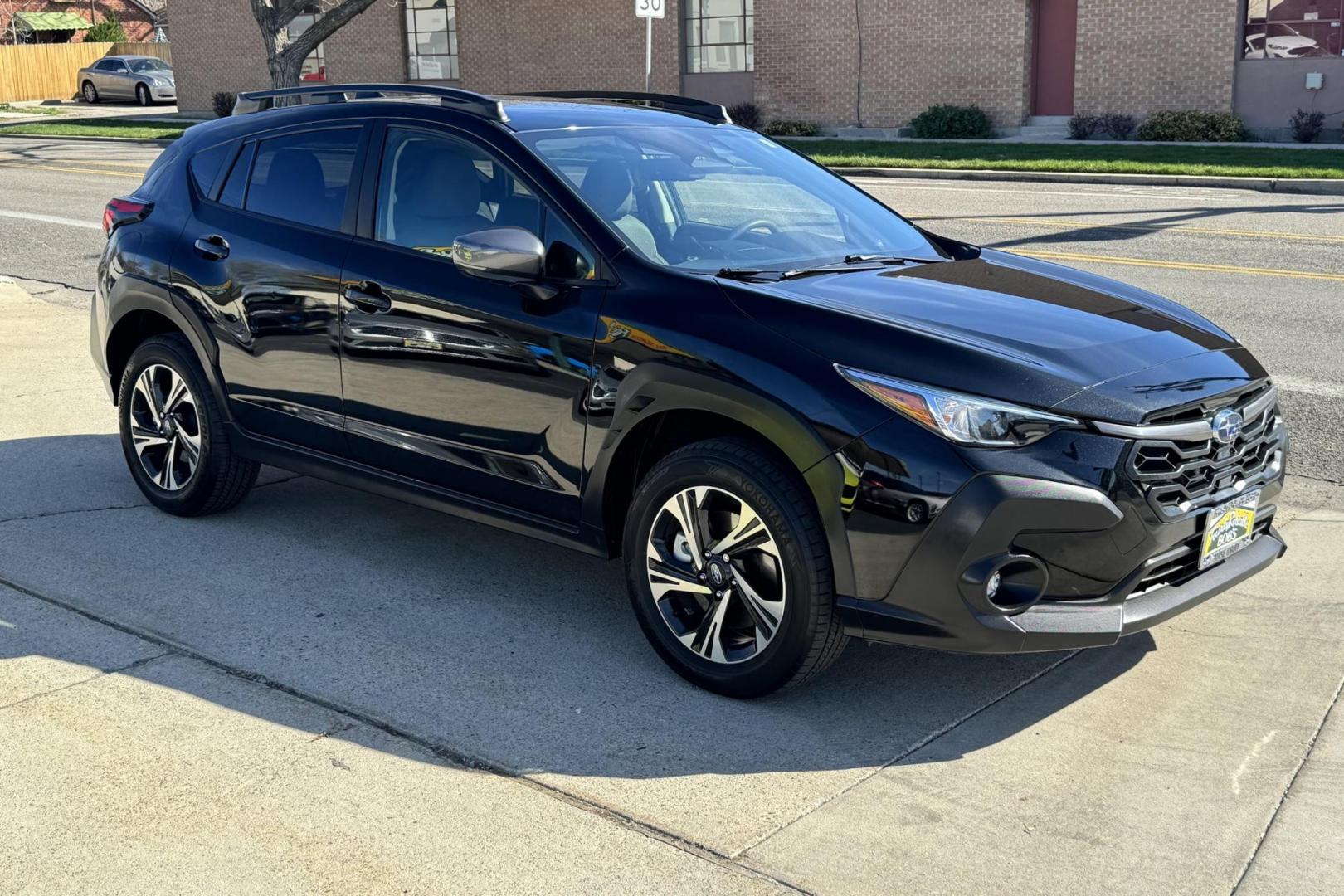 2024 Crystal Black Silica /Black Subaru Crosstrek Premium (JF2GUADC3R8) with an H4 2.0 Liter engine, Automatic transmission, located at 2304 W. Main St., Boise, ID, 83702, (208) 342-7777, 43.622105, -116.218658 - Great Fuel Economy! Fantastic All Wheel Drive Option! - Photo#1