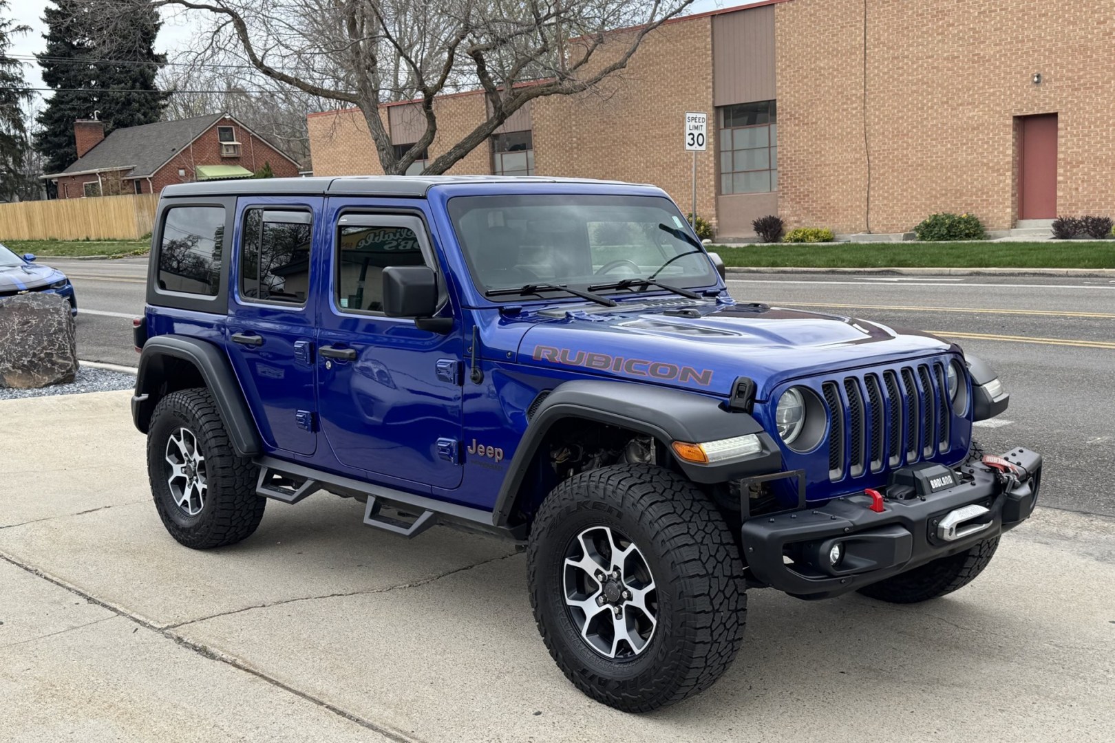 2018 Hydro Blue Pearl /Black Jeep Wrangler Unlimited Rubicon (1C4HJXFGXJW) with an V6 3.6 Liter engine, Automatic 8 Speed transmission, located at 2304 W. Main St., Boise, ID, 83702, (208) 342-7777, 43.622105, -116.218658 - Stunning And Capable Wrangler Rubicon! - Photo#3