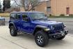 2018 Hydro Blue Pearl /Black Jeep Wrangler Unlimited Rubicon (1C4HJXFGXJW) with an V6 3.6 Liter engine, Automatic 8 Speed transmission, located at 2304 W. Main St., Boise, ID, 83702, (208) 342-7777, 43.622105, -116.218658 - Stunning And Capable Wrangler Rubicon! - Photo#3