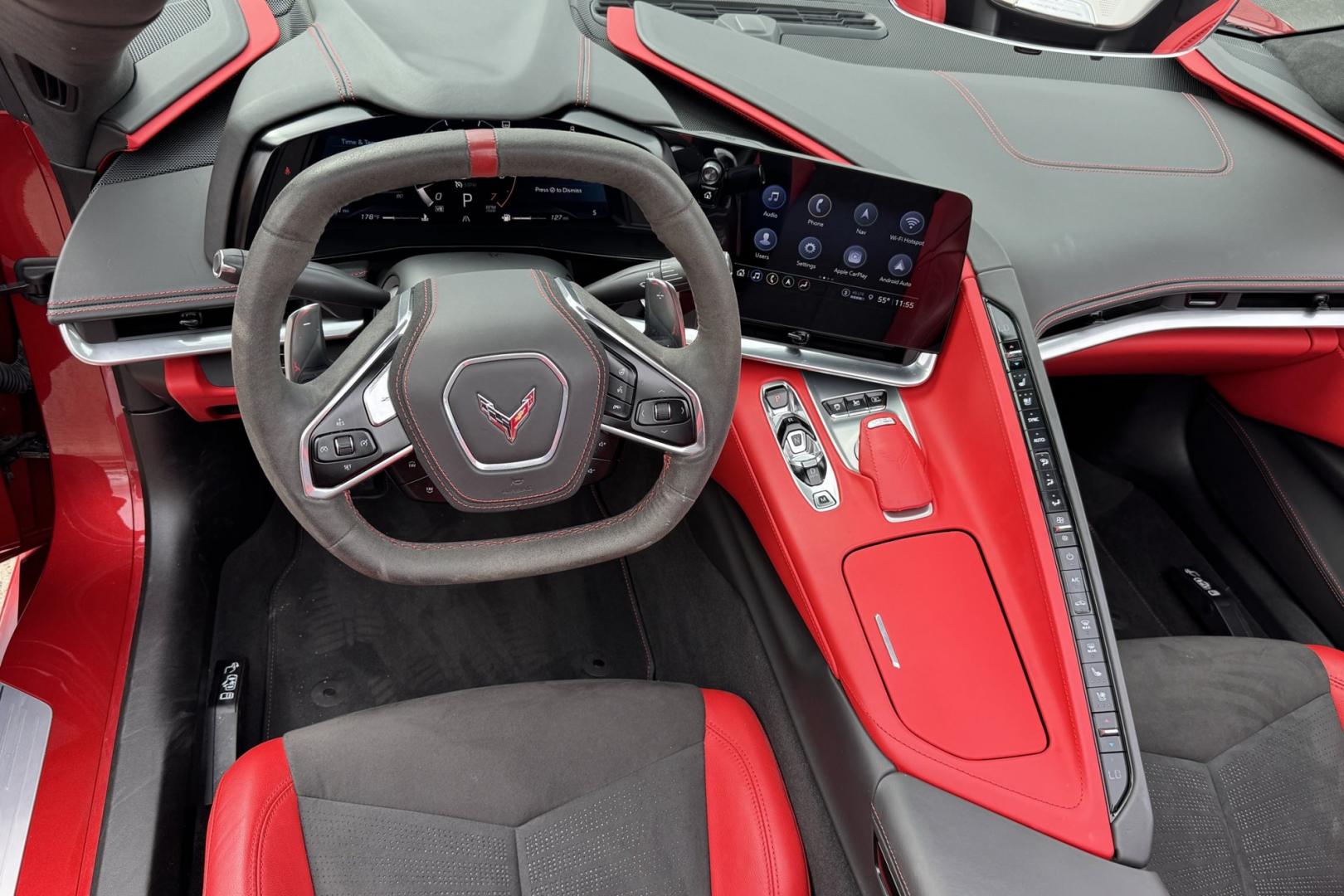 2021 Red Mist Metallic /Adrenaline Red/Black Chevrolet Corvette Stingray 3LT Z51 (1G1YC3D4XM5) with an V8 6.2 Liter engine, Automatic 8 Speed transmission, located at 2304 W. Main St., Boise, ID, 83702, (208) 342-7777, 43.622105, -116.218658 - Stunning, Highly Optioned C8 Convertible With Lift! - Photo#6