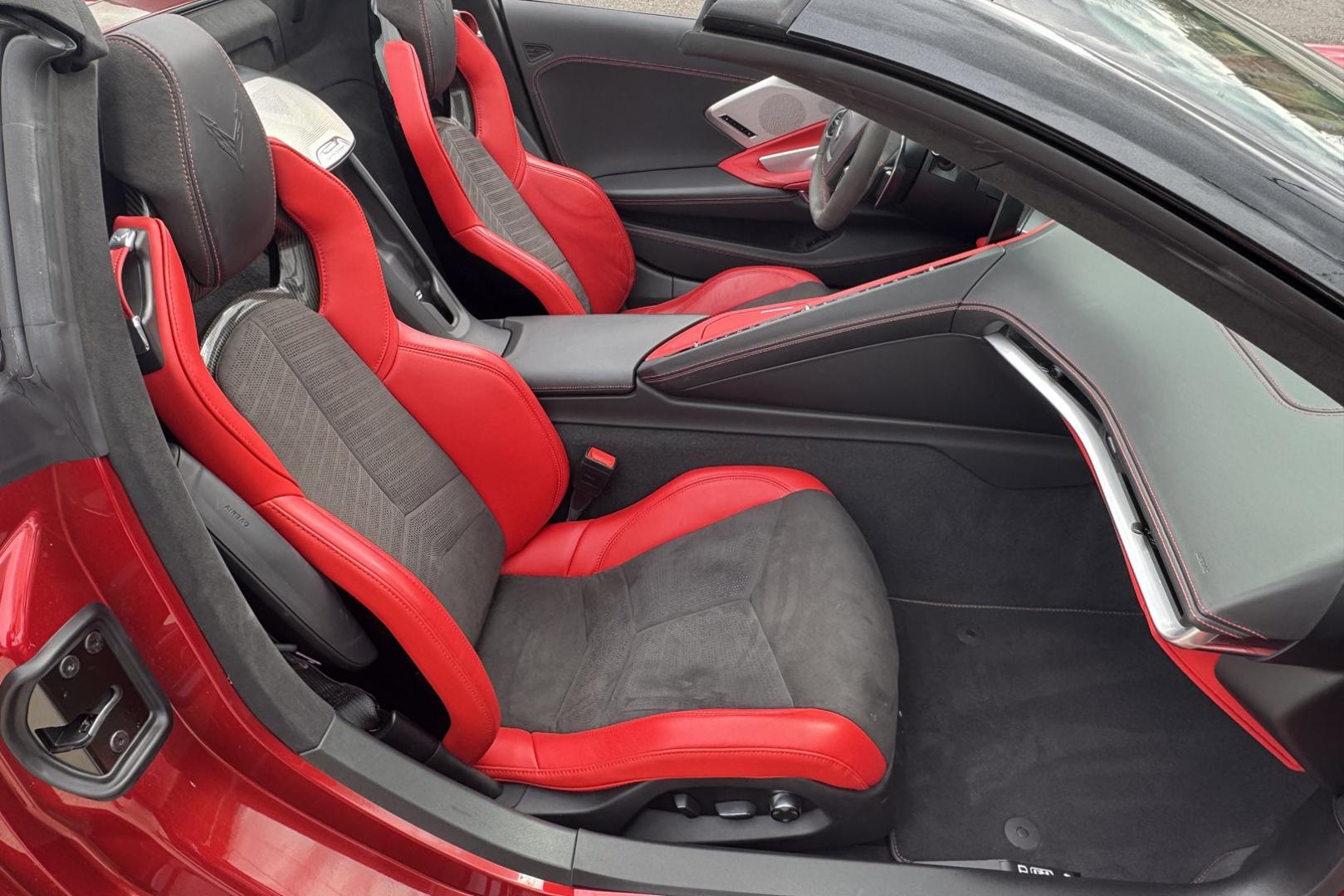 2021 Red Mist Metallic /Adrenaline Red/Black Chevrolet Corvette Stingray 3LT Z51 (1G1YC3D4XM5) with an V8 6.2 Liter engine, Automatic 8 Speed transmission, located at 2304 W. Main St., Boise, ID, 83702, (208) 342-7777, 43.622105, -116.218658 - Stunning, Highly Optioned C8 Convertible With Lift! - Photo#16