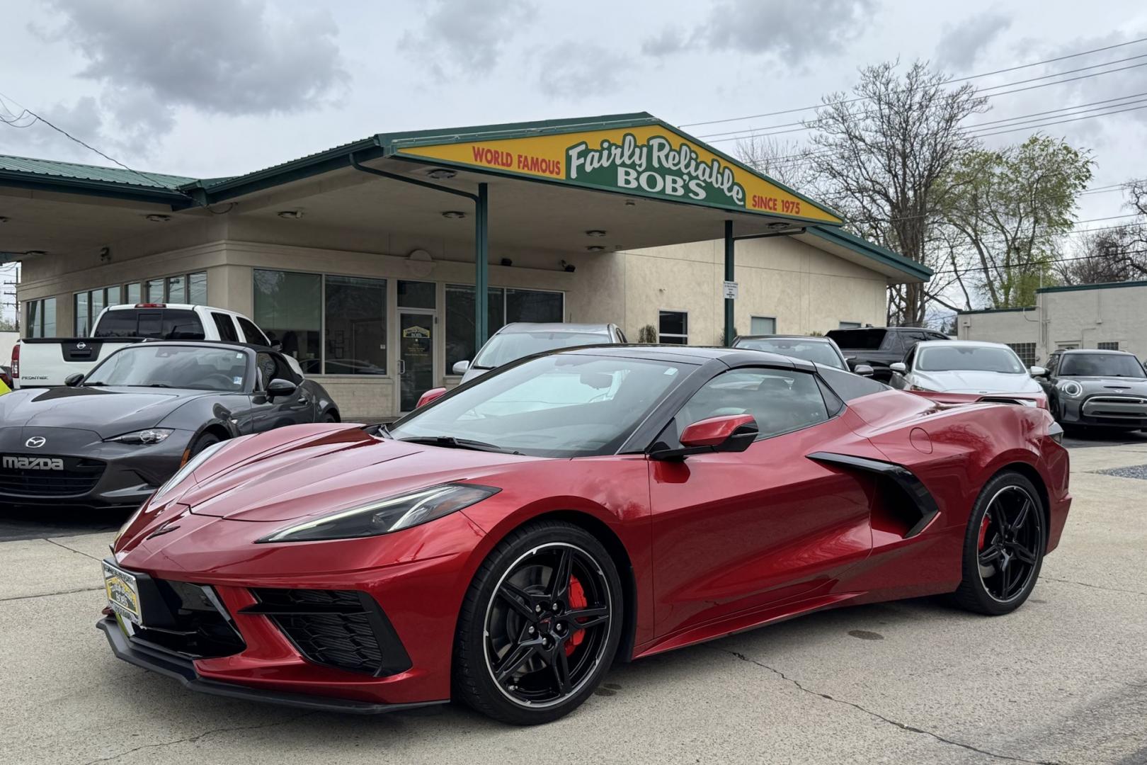 2021 Red Mist Metallic /Adrenaline Red/Black Chevrolet Corvette Stingray 3LT Z51 (1G1YC3D4XM5) with an V8 6.2 Liter engine, Automatic 8 Speed transmission, located at 2304 W. Main St., Boise, ID, 83702, (208) 342-7777, 43.622105, -116.218658 - Stunning, Highly Optioned C8 Convertible With Lift! - Photo#22