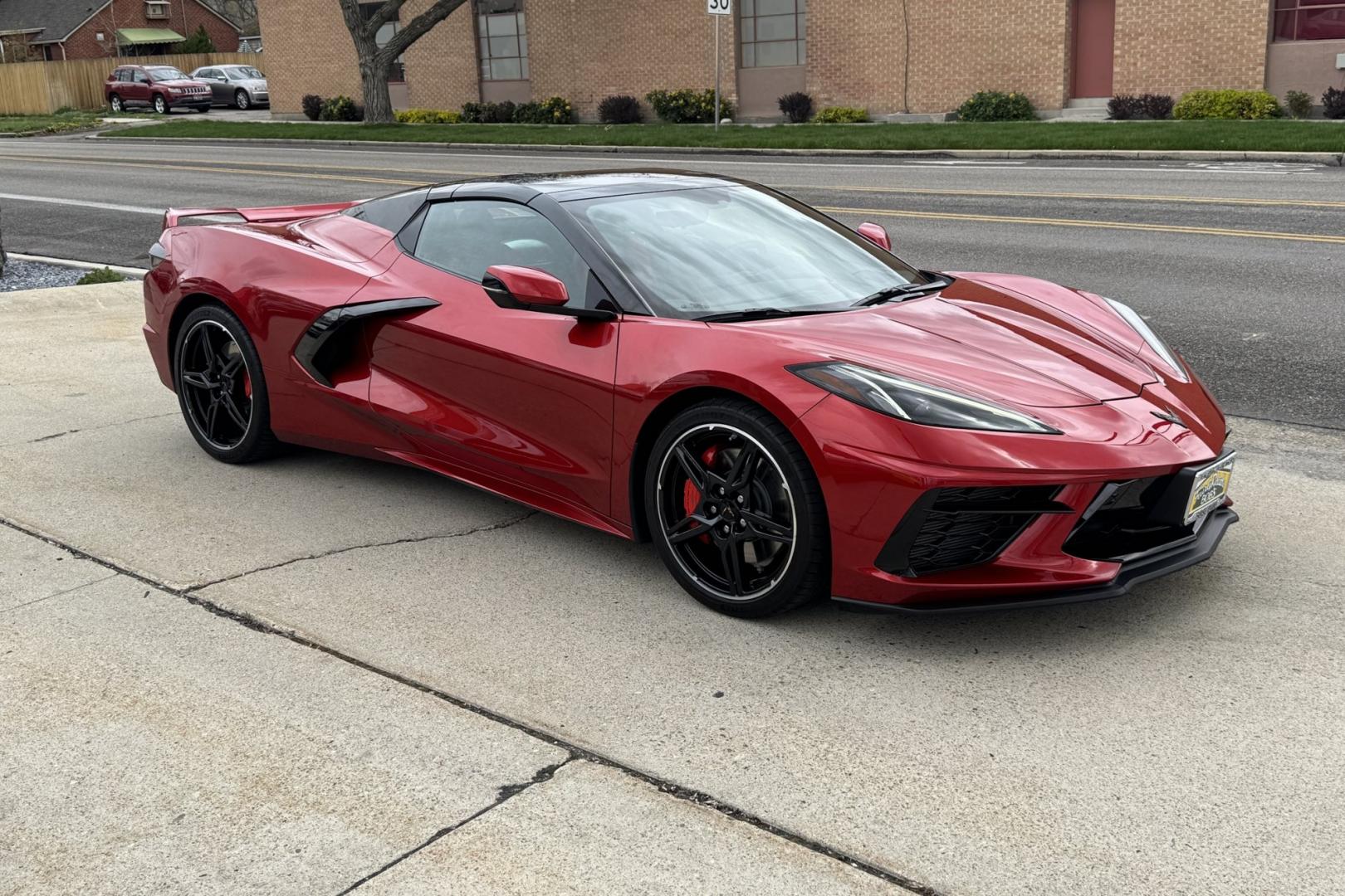 2021 Red Mist Metallic /Adrenaline Red/Black Chevrolet Corvette Stingray 3LT Z51 (1G1YC3D4XM5) with an V8 6.2 Liter engine, Automatic 8 Speed transmission, located at 2304 W. Main St., Boise, ID, 83702, (208) 342-7777, 43.622105, -116.218658 - Stunning, Highly Optioned C8 Convertible With Lift! - Photo#24