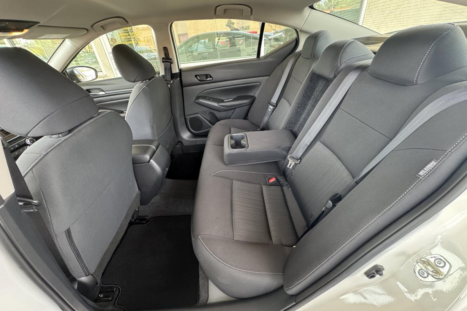 2025 White /Black Nissan Altima SV (1N4BL4DVXSN) with an 4 Cyl 2.5 Liter engine, Automatic transmission, located at 2304 W. Main St., Boise, ID, 83702, (208) 342-7777, 43.622105, -116.218658 - Remaining Factory Warranty! Loaded With Safety Features Too! - Photo#11