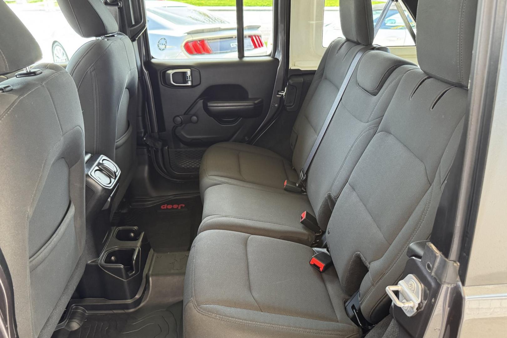 2018 Gray /Black Jeep Wrangler Unlimited Sport (1C4HJXDG1JW) with an V6 3.6 Liter engine, Automatic 8 Speed transmission, located at 2304 W. Main St., Boise, ID, 83702, (208) 342-7777, 43.622105, -116.218658 - Dinghy Tow Ready! - Photo#10