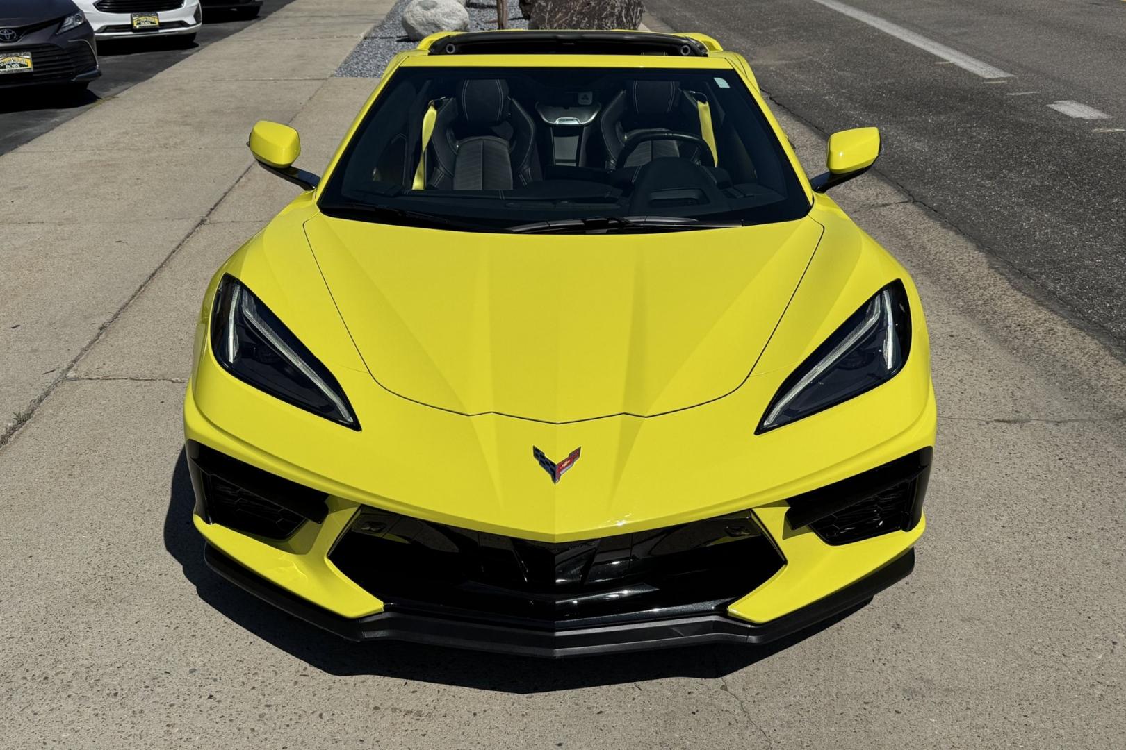 2020 Velocity Yellow /Jet Black Chevrolet Corvette Stingray 3LT Z51 (1G1Y82D4XL5) with an V8 6.2 Liter engine, Automatic 8 Speed transmission, located at 2304 W. Main St., Boise, ID, 83702, (208) 342-7777, 43.622105, -116.218658 - Loaded And Stunning C8 Corvette Coupe! - Photo#3
