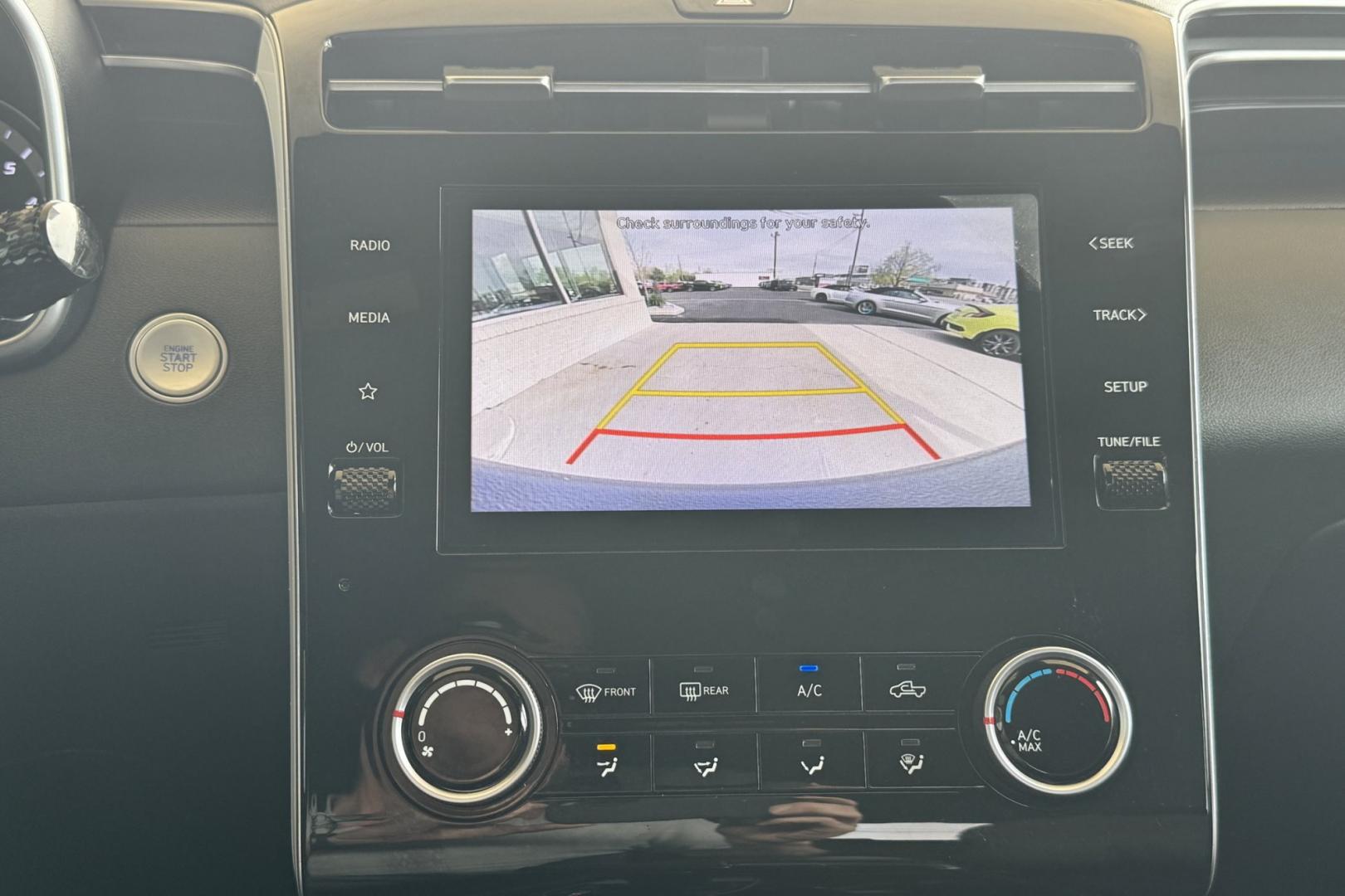 2022 Hampton Gray Metallic /Black Hyundai Santa Cruz SEL (5NTJBDAE9NH) with an 4 Cyl 2.5 Liter engine, Automatic 8 Speed transmission, located at 2304 W. Main St., Boise, ID, 83702, (208) 342-7777, 43.622105, -116.218658 - Truck, Passenger Vehicle And Fuel Economy All In One! - Photo#4