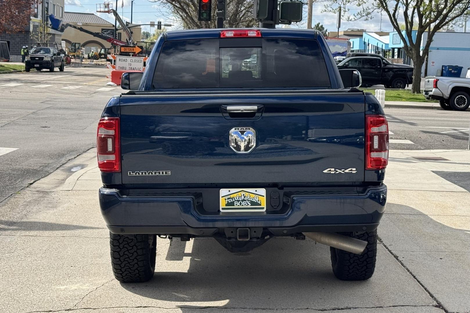 2021 Patriot Blue Pearl Coat /Black RAM 2500 Laramie (3C6UR5FLXMG) with an 6 Cyl 6.7 Liter Cummins Turbo Diesel engine, Automatic 6 Speed transmission, located at 2304 W. Main St., Boise, ID, 83702, (208) 342-7777, 43.622105, -116.218658 - Low Mileage And Well Cared For One Owner Idaho Truck! - Photo#1