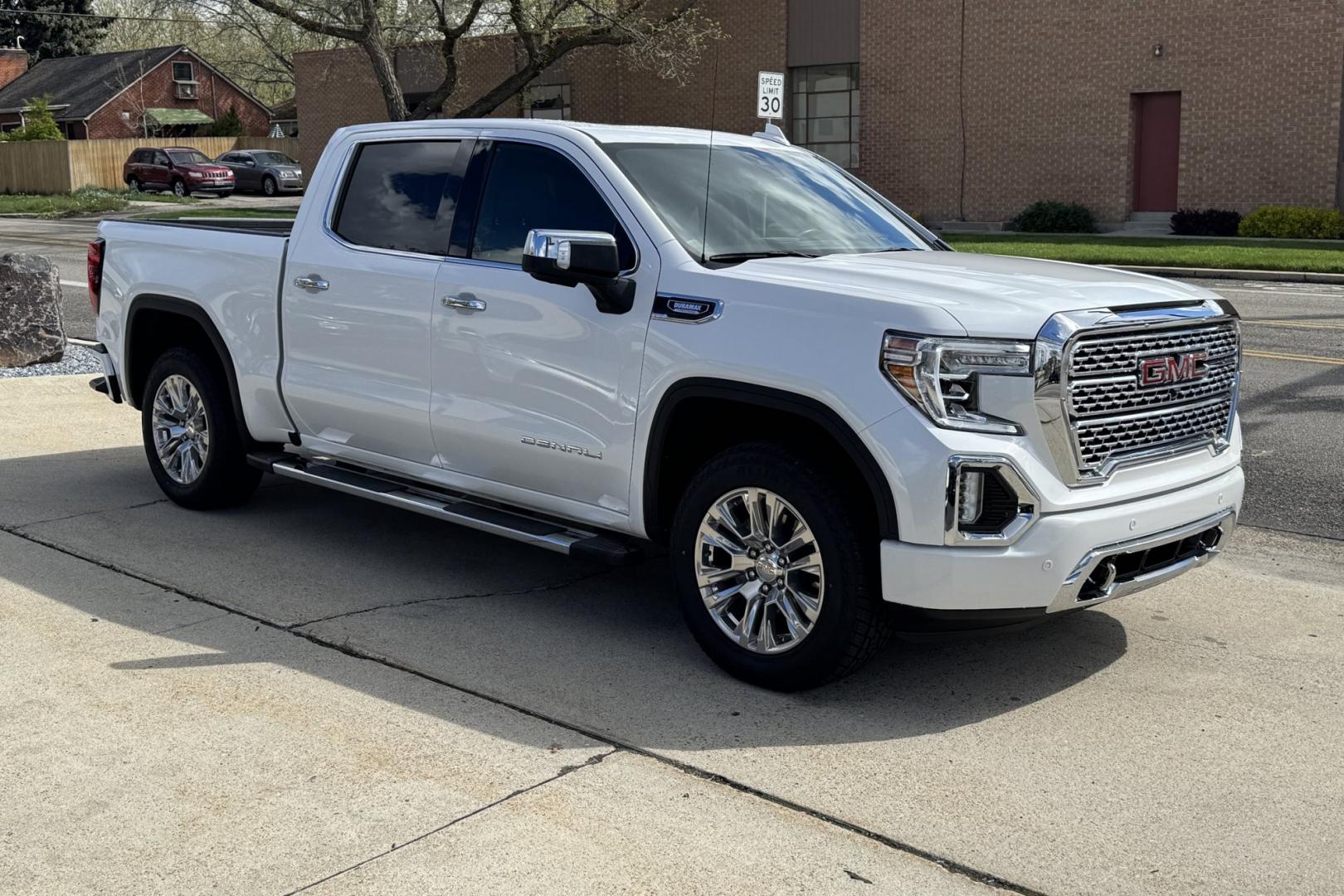 2022 White /Tobacco GMC Sierra Denali (1GTU9FET4NZ) with an 6 Cyl 3.0 Liter Duramax Turbo Diesel engine, Automatic 10 Speed transmission, located at 2304 W. Main St., Boise, ID, 83702, (208) 342-7777, 43.622105, -116.218658 - Duramax Powered Denali! New Tires And Ready To Go! - Photo#3