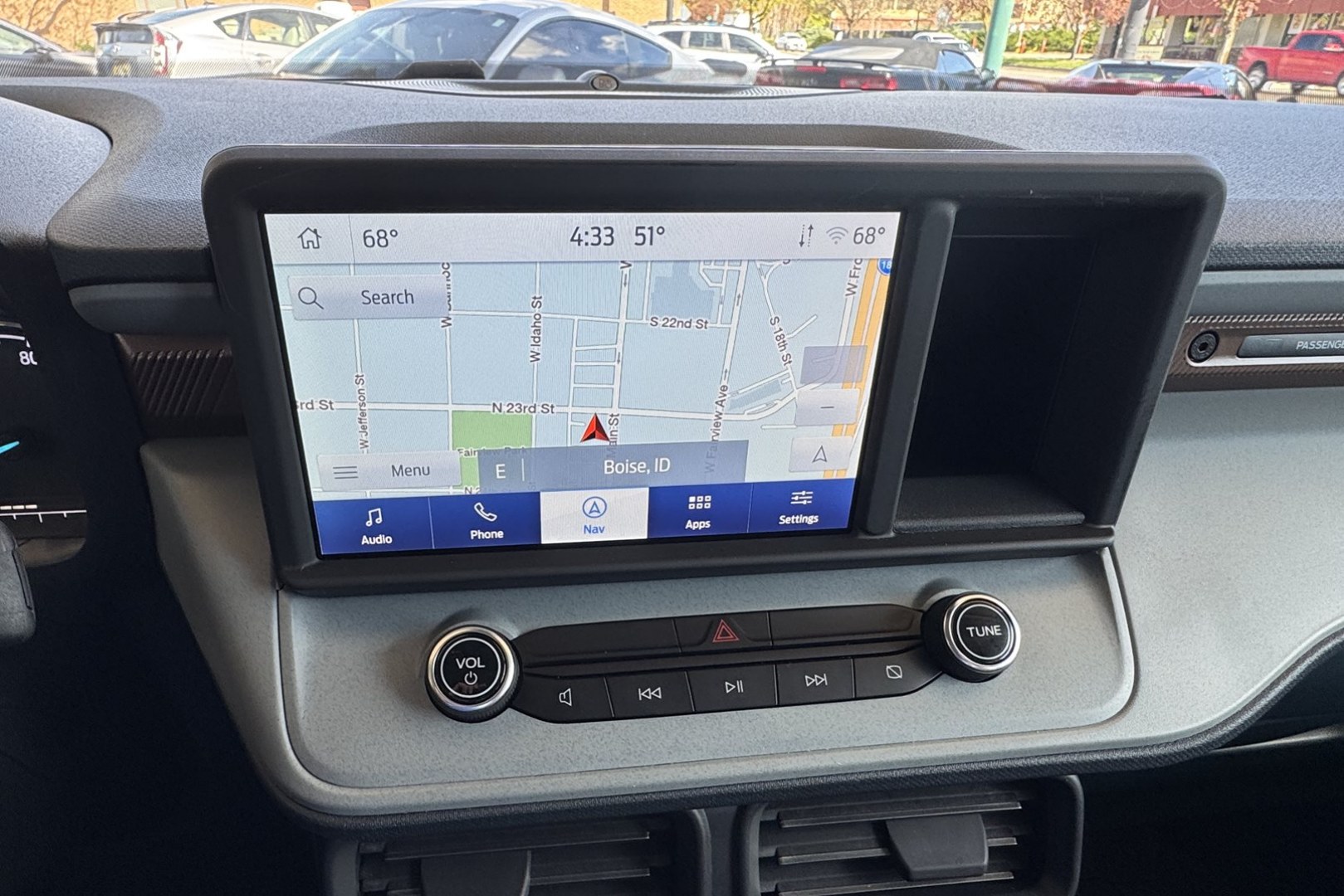 2024 Hot Pepper Red Metallic /Desert Brown Ford Maverick Lariat (3FTTW8S95RR) with an 4 Cyl 2.0 Liter Turbo engine, Automatic 8 Speed transmission, located at 2304 W. Main St., Boise, ID, 83702, (208) 342-7777, 43.622105, -116.218658 - New Tires! A Lot Of Safety Options And Great Fuel Economy! - Photo#6