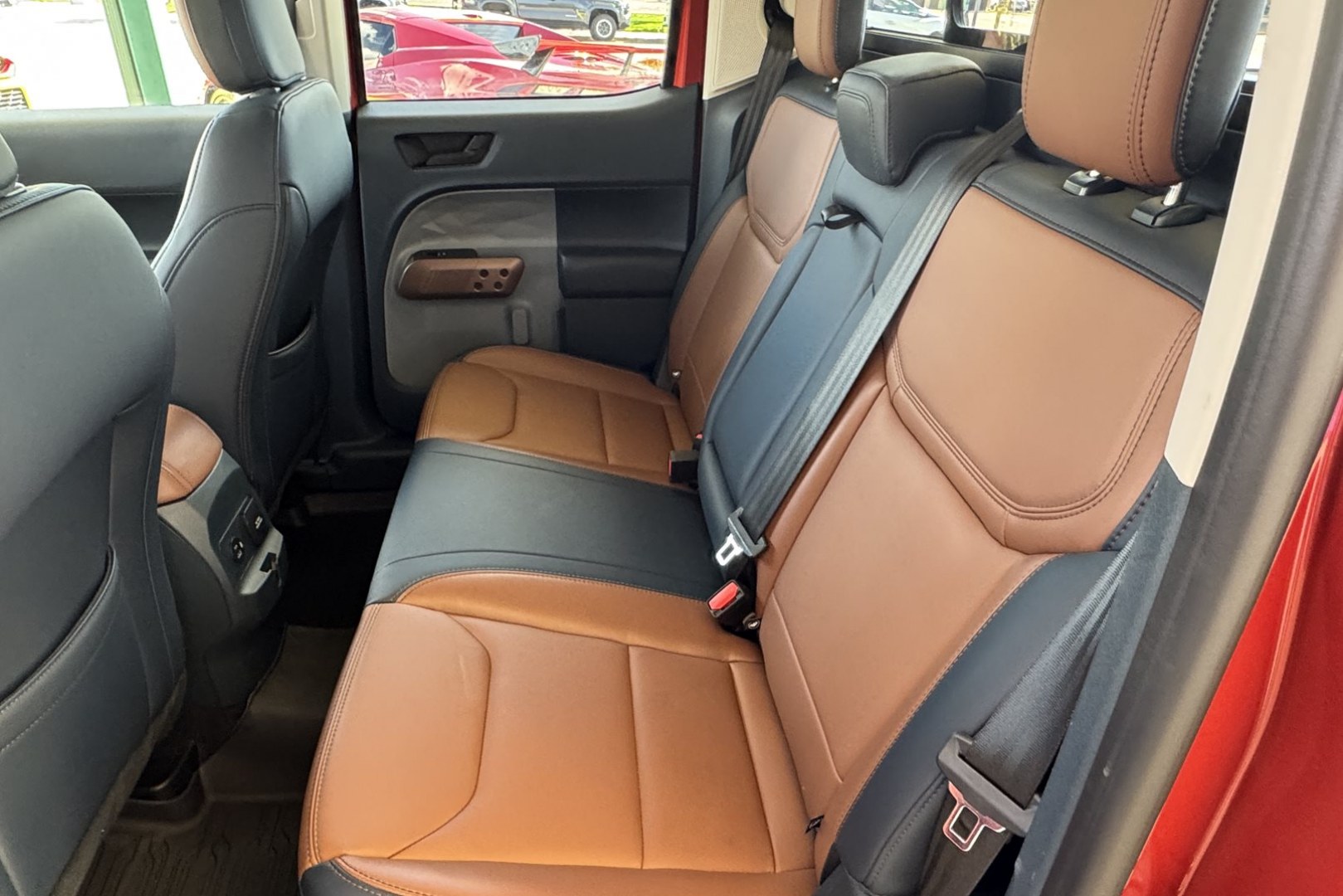 2024 Hot Pepper Red Metallic /Desert Brown Ford Maverick Lariat (3FTTW8S95RR) with an 4 Cyl 2.0 Liter Turbo engine, Automatic 8 Speed transmission, located at 2304 W. Main St., Boise, ID, 83702, (208) 342-7777, 43.622105, -116.218658 - New Tires! A Lot Of Safety Options And Great Fuel Economy! - Photo#15