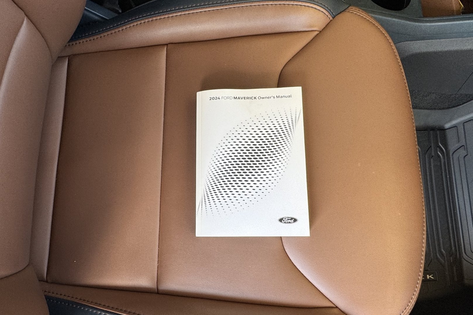 2024 Hot Pepper Red Metallic /Desert Brown Ford Maverick Lariat (3FTTW8S95RR) with an 4 Cyl 2.0 Liter Turbo engine, Automatic 8 Speed transmission, located at 2304 W. Main St., Boise, ID, 83702, (208) 342-7777, 43.622105, -116.218658 - New Tires! A Lot Of Safety Options And Great Fuel Economy! - Photo#22