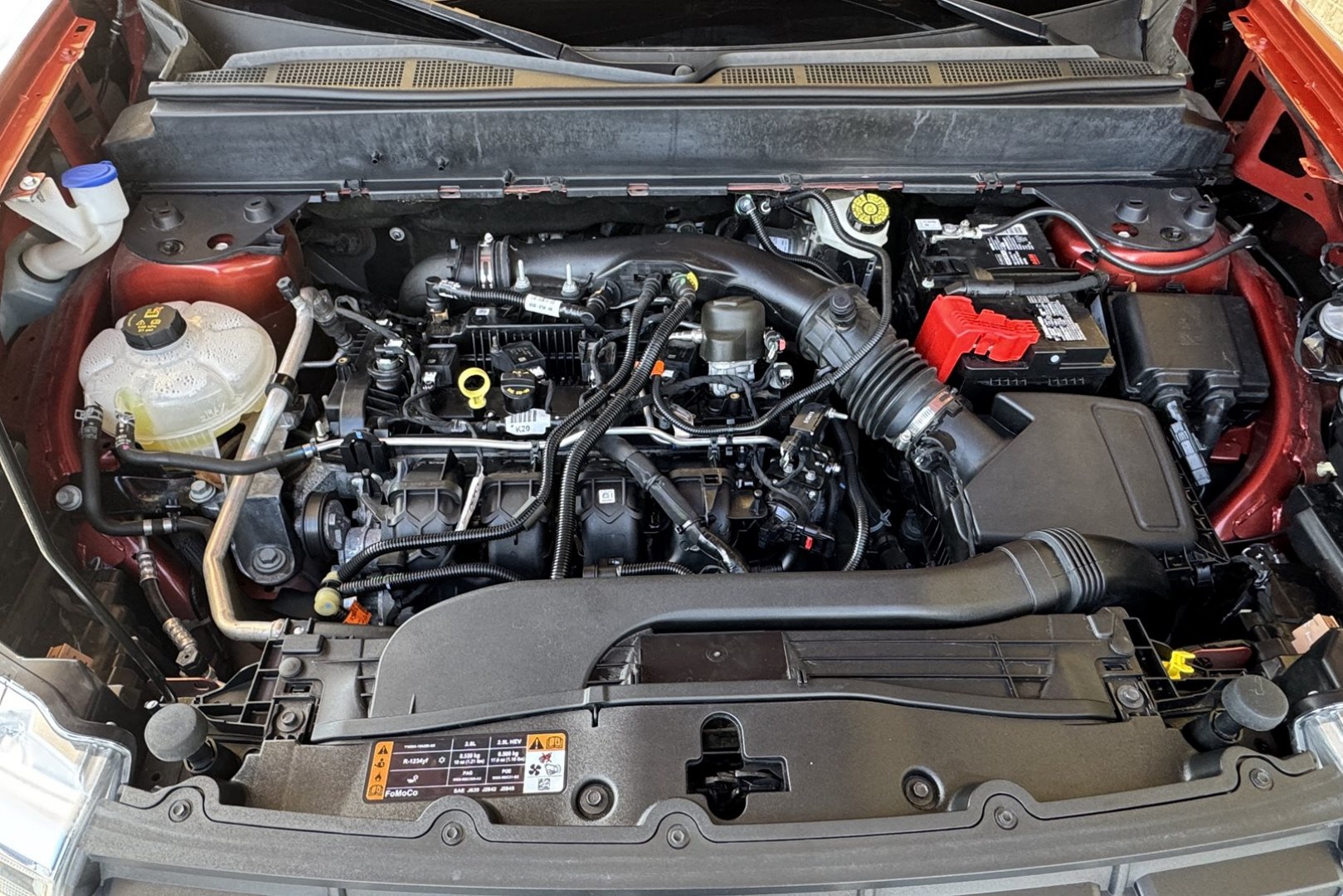 2024 Hot Pepper Red Metallic /Desert Brown Ford Maverick Lariat (3FTTW8S95RR) with an 4 Cyl 2.0 Liter Turbo engine, Automatic 8 Speed transmission, located at 2304 W. Main St., Boise, ID, 83702, (208) 342-7777, 43.622105, -116.218658 - New Tires! A Lot Of Safety Options And Great Fuel Economy! - Photo#20