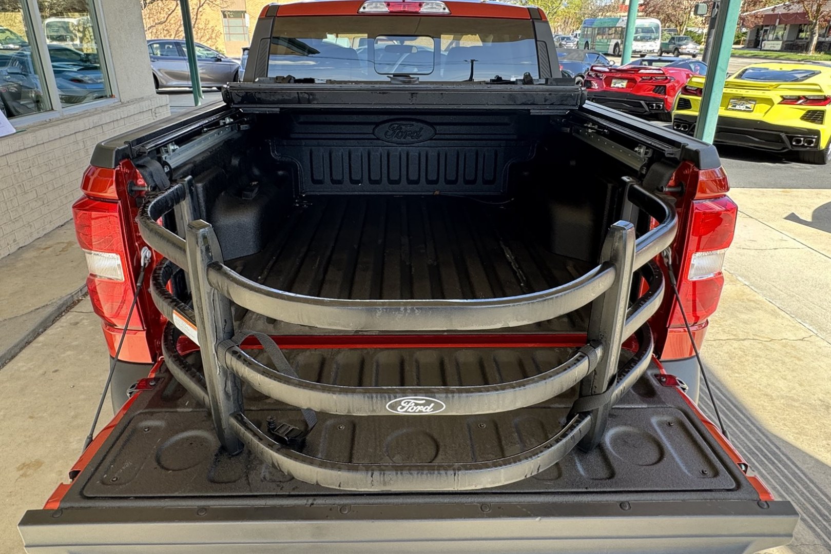 2024 Hot Pepper Red Metallic /Desert Brown Ford Maverick Lariat (3FTTW8S95RR) with an 4 Cyl 2.0 Liter Turbo engine, Automatic 8 Speed transmission, located at 2304 W. Main St., Boise, ID, 83702, (208) 342-7777, 43.622105, -116.218658 - New Tires! A Lot Of Safety Options And Great Fuel Economy! - Photo#23