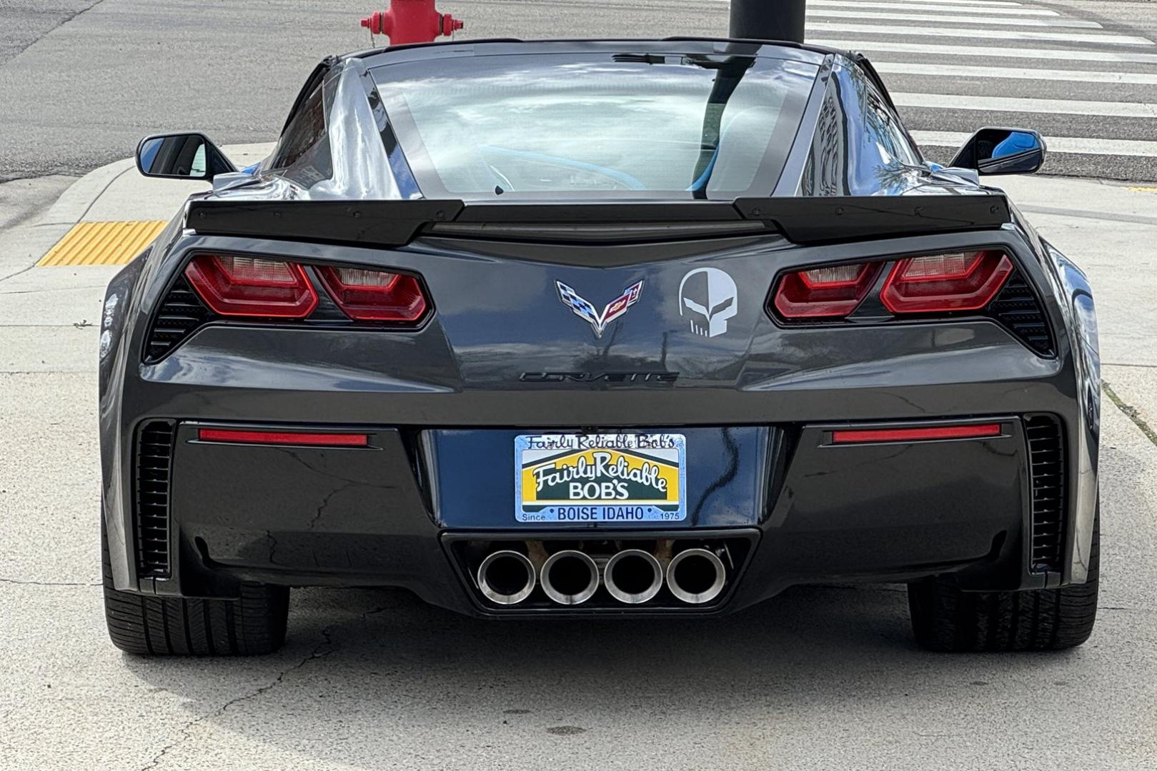 2017 Watkins Glen Gray Metallic /Tension Blue/Black Chevrolet Corvette Grand Sport 3LT (1G1Y12D71H5) with an V8 6.2 Liter engine, Automatic 8 Speed transmission, located at 2304 W. Main St., Boise, ID, 83702, (208) 342-7777, 43.622105, -116.218658 - The 2017 Chevrolet Corvette Grand Sport combines a lightweight architecture, a track-honed aerodynamics package, a naturally aspirated engine to deliver exceptional performance. The Grand Sport Collector Edition features an exclusive Watkins Glen Gray Metallic exterior with Tension Blue hash-mark gr - Photo#1