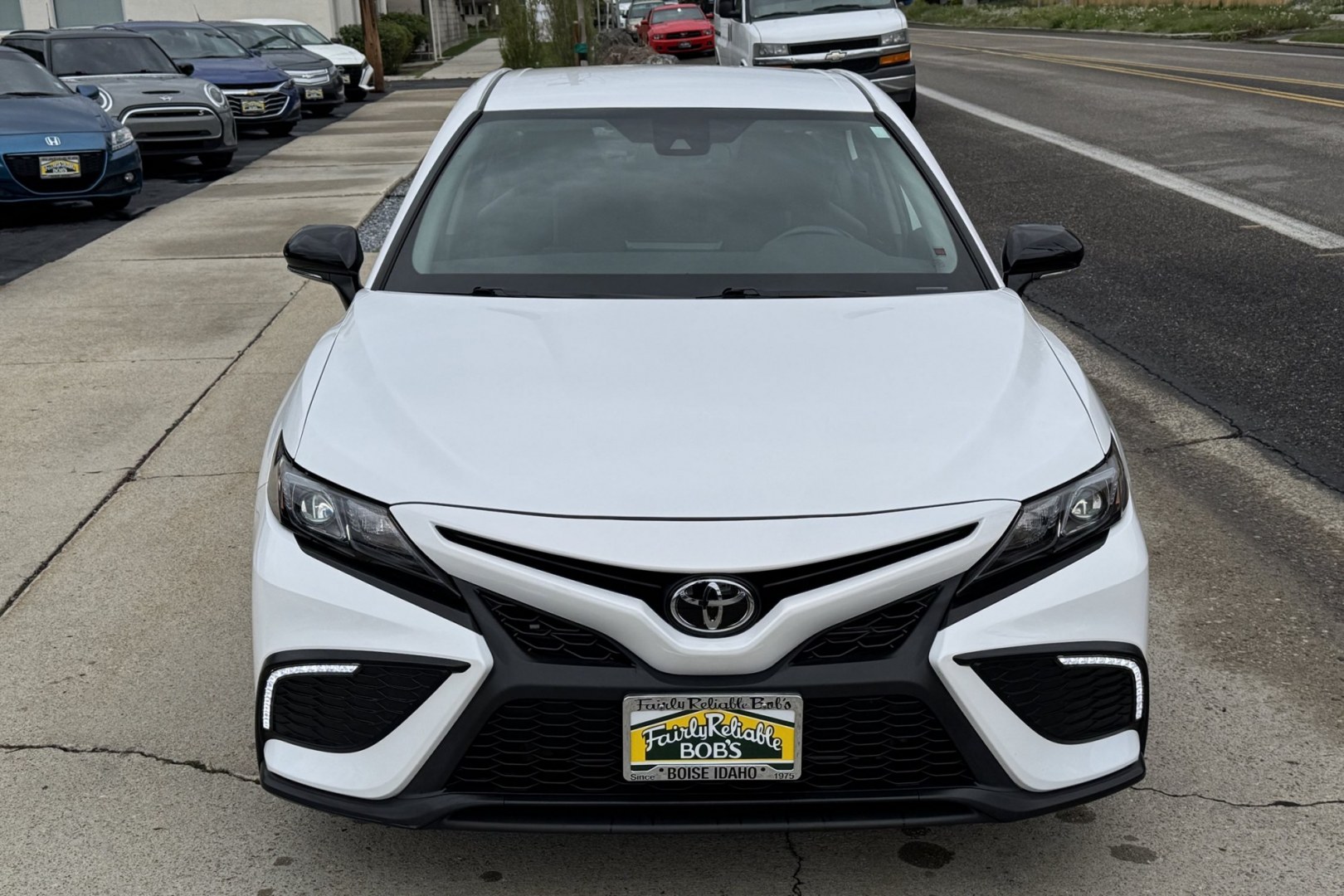 2024 White /Black Toyota Camry SE Nightshade (4T1T11BKXRU) with an 4 Cyl 2.5 Liter engine, Automatic 8 Speed transmission, located at 2304 W. Main St., Boise, ID, 83702, (208) 342-7777, 43.622105, -116.218658 - All Wheel Drive Camry! Remaining Factory Warranty! - Photo#4