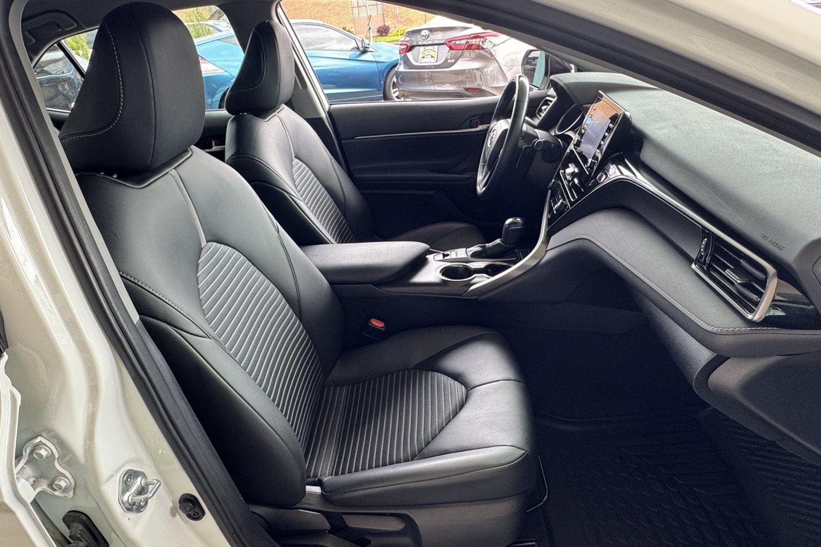 2024 White /Black Toyota Camry SE Nightshade (4T1T11BKXRU) with an 4 Cyl 2.5 Liter engine, Automatic 8 Speed transmission, located at 2304 W. Main St., Boise, ID, 83702, (208) 342-7777, 43.622105, -116.218658 - All Wheel Drive Camry! Remaining Factory Warranty! - Photo#16