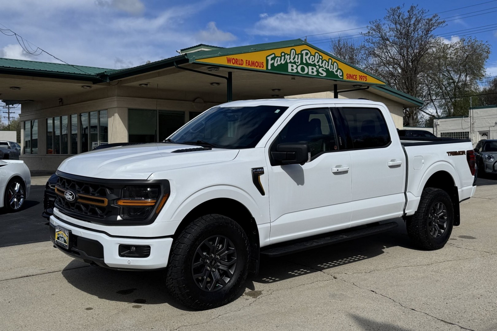 2024 Oxford White /Gray Ford F-150 Tremor (1FTFW4L80RF) with an V6 3.5 Liter Twin Turbo engine, Automatic 10 Speed transmission, located at 2304 W. Main St., Boise, ID, 83702, (208) 342-7777, 43.622105, -116.218658 - Photo#0