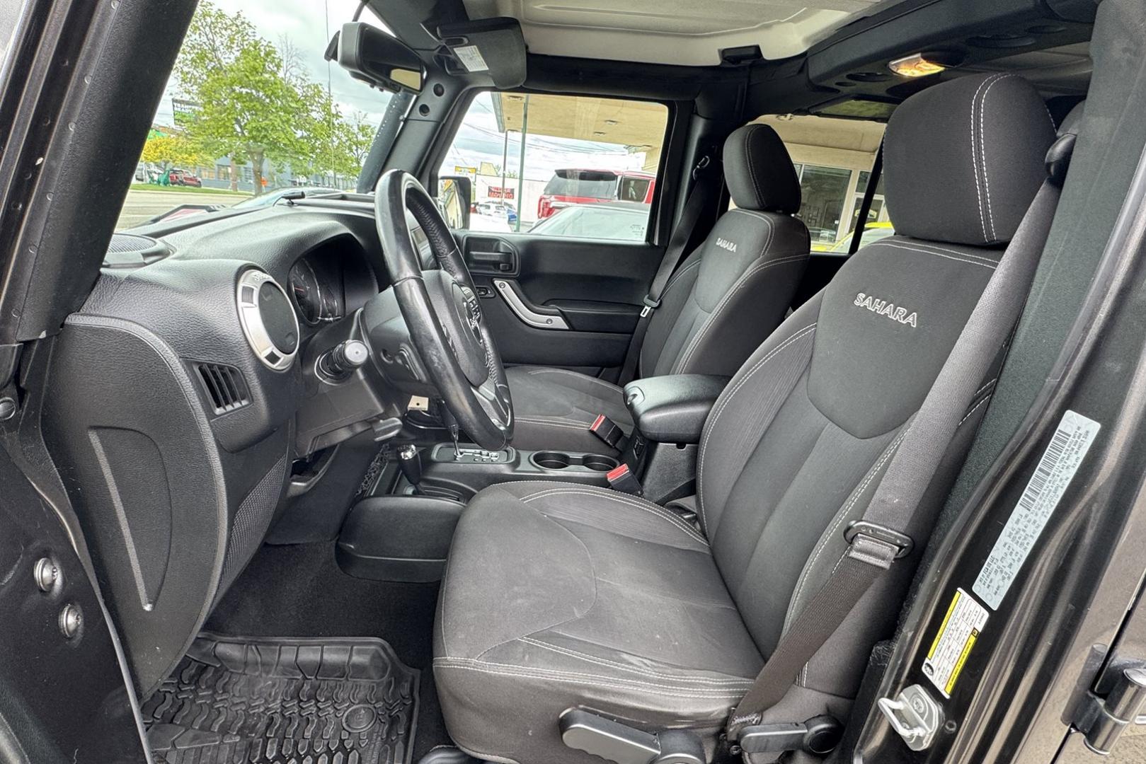 2018 Gray /Black Jeep Wrangler Unlimited Sahara (1C4HJWEG3JL) with an V6 3.6 Liter engine, Automatic transmission, located at 2304 W. Main St., Boise, ID, 83702, (208) 342-7777, 43.622105, -116.218658 - New Tires! Hard Top Too! - Photo#5