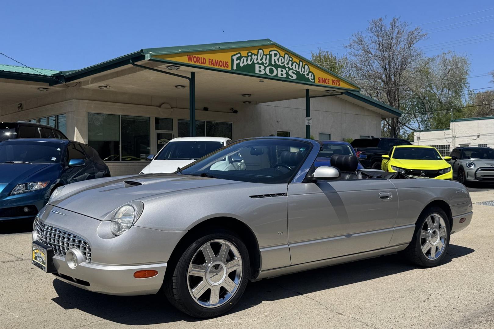 2004 Silver /Black Ford Thunderbird Premium (1FAHP60A34Y) with an V8 3.9 Liter engine, Automatic transmission, located at 2304 W. Main St., Boise, ID, 83702, (208) 342-7777, 43.622105, -116.218658 - New Tires And Ready For Fun! Classic Lines! - Photo#19