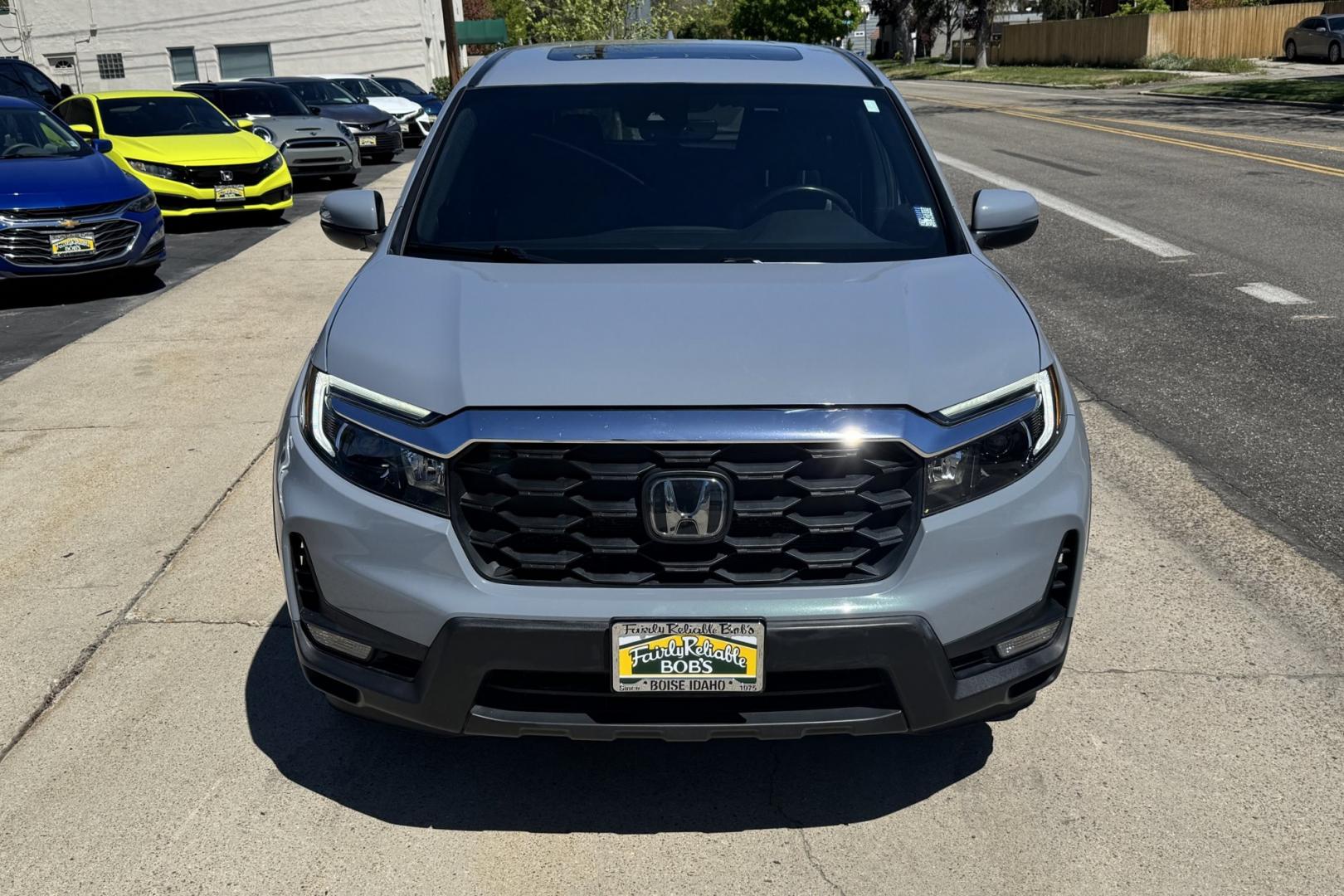 2023 Sonic Gray /Black Honda Passport EX-L HPD (5FNYF8H57PB) with an V6 3.5 Liter engine, Automatic 9 Speed transmission, located at 2304 W. Main St., Boise, ID, 83702, (208) 342-7777, 43.622105, -116.218658 - Honda Performance Development Package! Low Mileage And Clean! - Photo#3