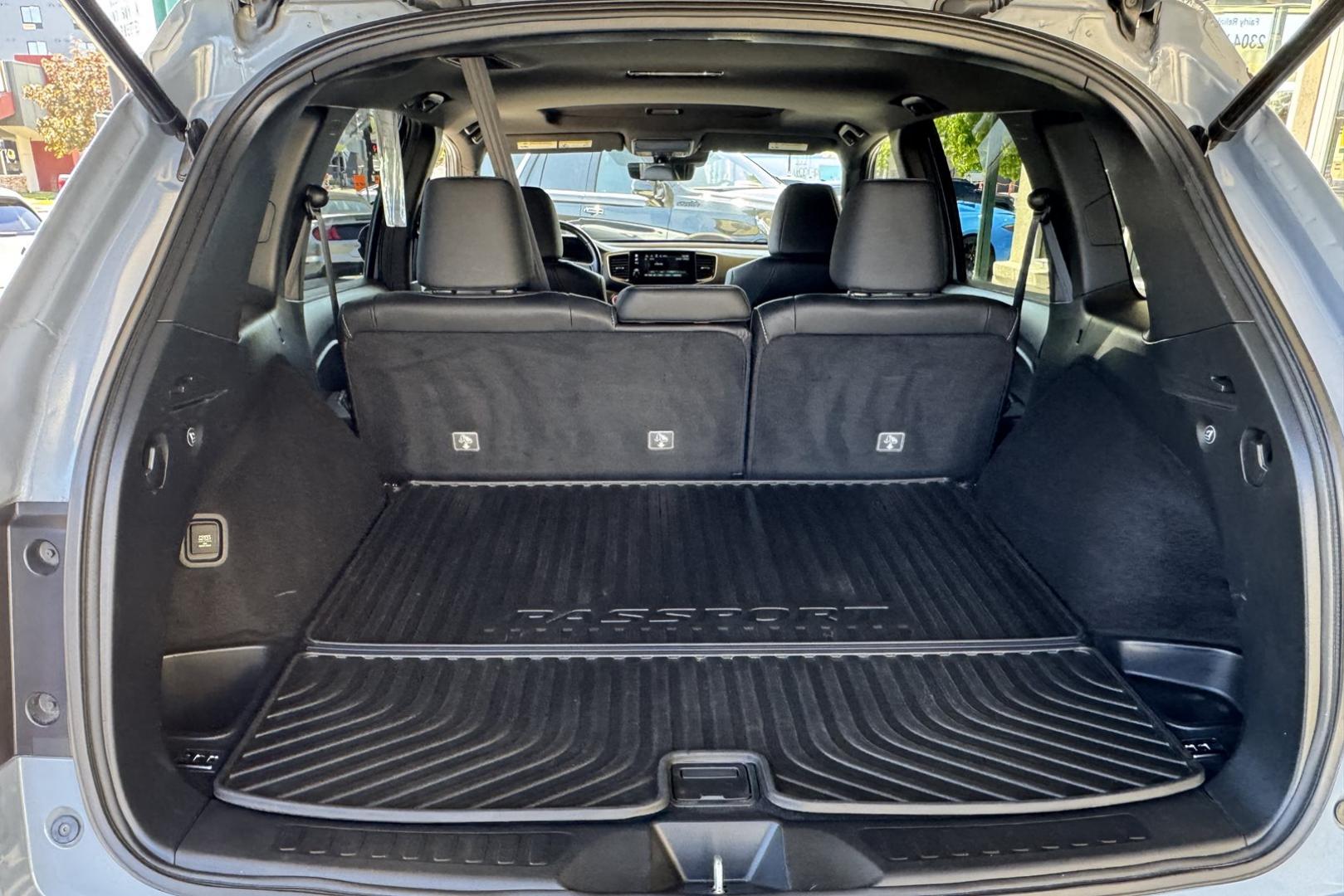 2023 Sonic Gray /Black Honda Passport EX-L HPD (5FNYF8H57PB) with an V6 3.5 Liter engine, Automatic 9 Speed transmission, located at 2304 W. Main St., Boise, ID, 83702, (208) 342-7777, 43.622105, -116.218658 - Honda Performance Development Package! Low Mileage And Clean! - Photo#24