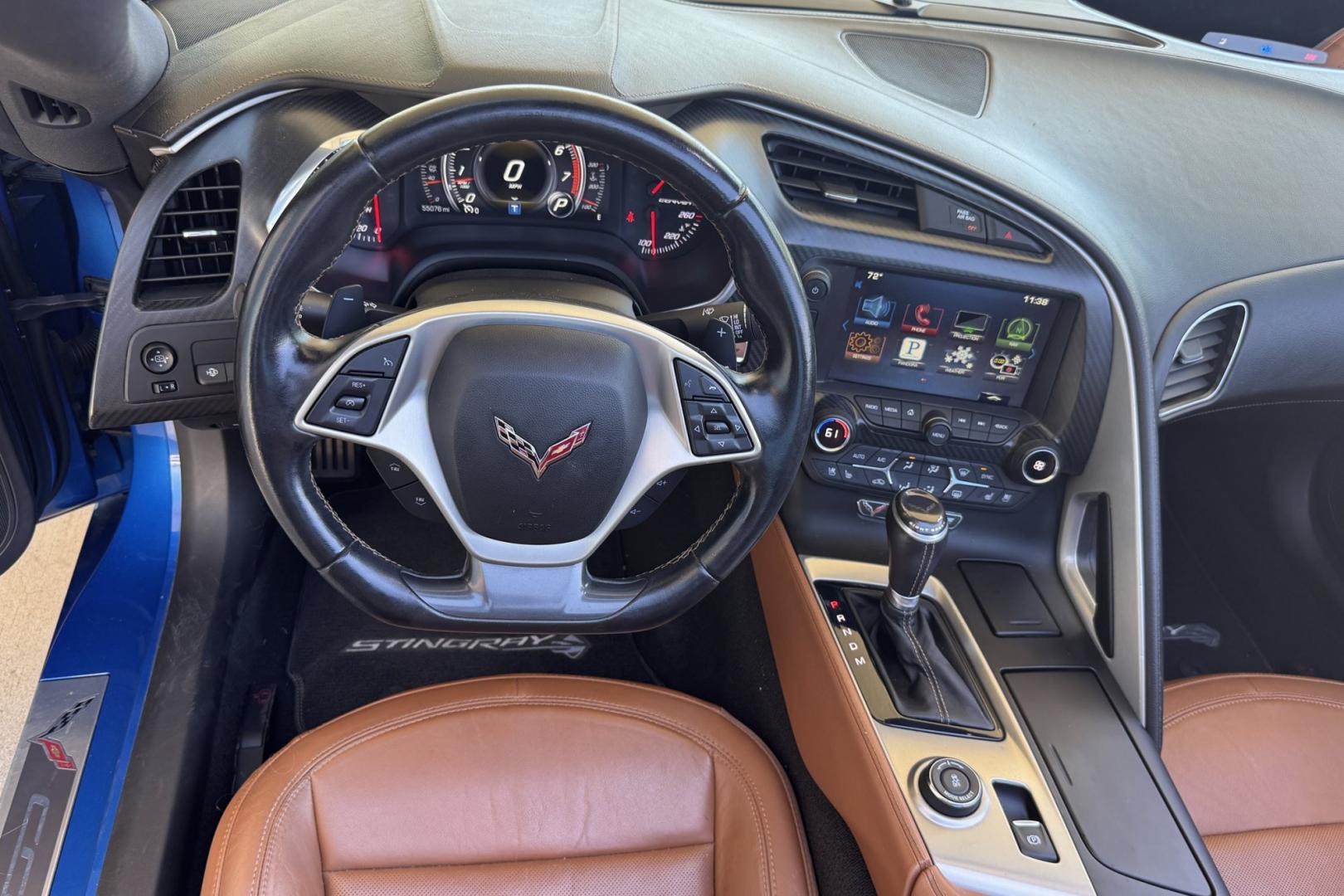 2016 Laguna Blue /Kalahari Chevrolet Corvette Stingray 2LT (1G1YD2D72G5) with an V8 6.2 Liter engine, Automatic 8 Speed transmission, located at 2304 W. Main St., Boise, ID, 83702, (208) 342-7777, 43.622105, -116.218658 - Beautiful Color Combination! Ready To Go! - Photo#6