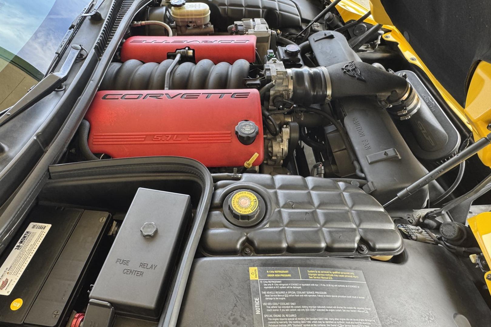 2001 Millenium Yellow /Black Chevrolet Corvette Z/06 (1G1YY12S515) with an V8 5.7 Liter engine, 6 Speed Manual transmission, located at 2304 W. Main St., Boise, ID, 83702, (208) 342-7777, 43.622105, -116.218658 - Photo#9