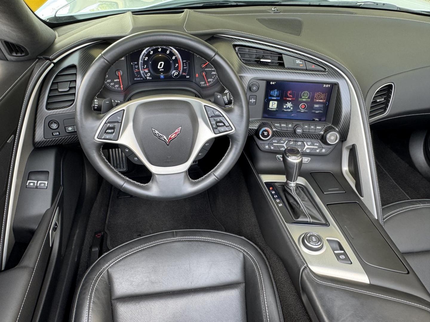 2015 Arctic White /Black Chevrolet Corvette Stingray 3LT Z51 (1G1YM3D71F5) with an V8 6.2 Liter engine, Automatic 8 Speed transmission, located at 2304 W. Main St., Boise, ID, 83702, (208) 342-7777, 43.622105, -116.218658 - Low Mileage! Amazing Condition! Must See! Must Drive! - Photo#13