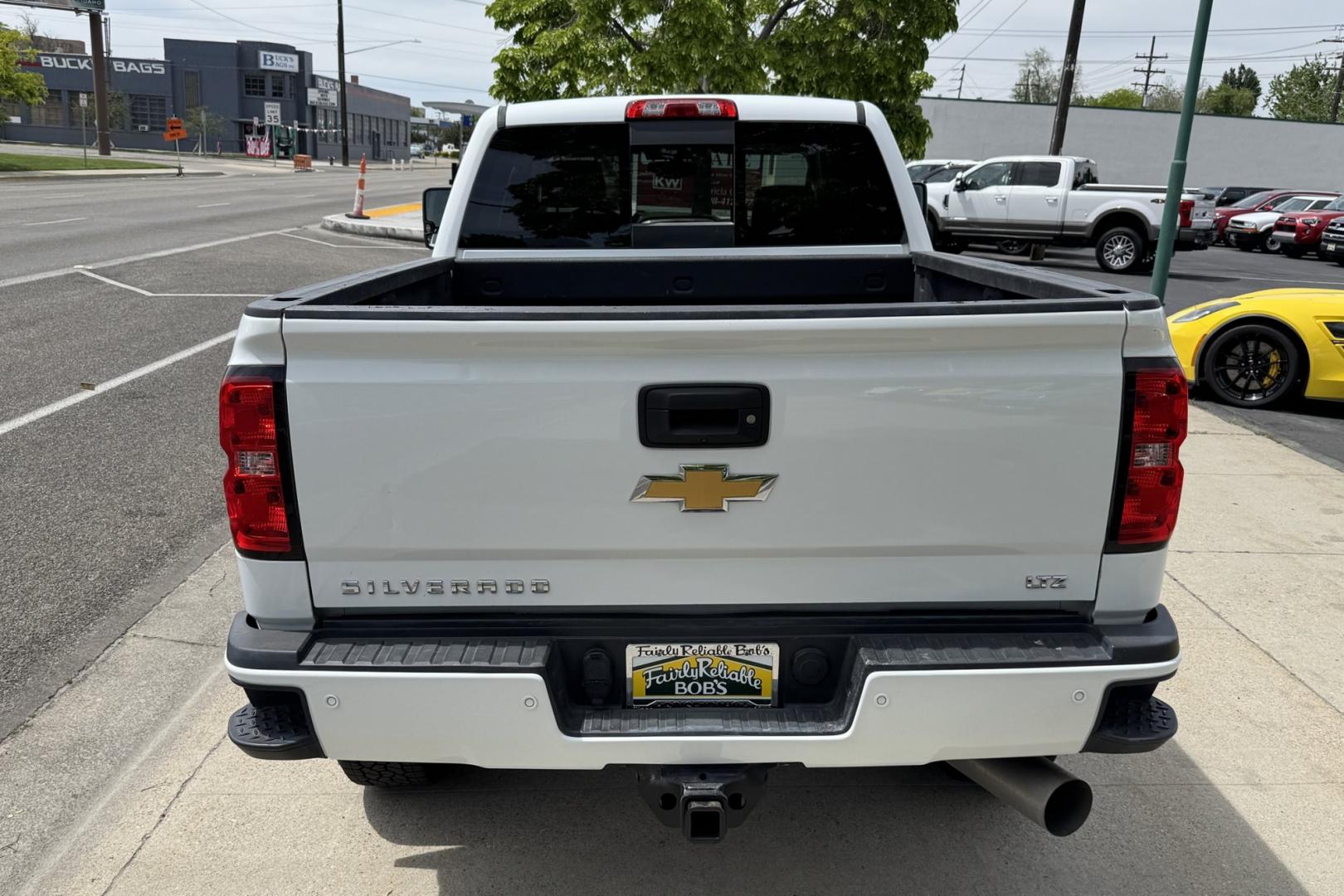 2018 Summit White /Tan Chevrolet Silverado 3500HD LTZ Z71 (1GC4K0CY2JF) with an V8 6.6 Liter Turbo Diesel engine, Allison Automatic 6 Speed transmission, located at 2304 W. Main St., Boise, ID, 83702, (208) 342-7777, 43.622105, -116.218658 - Clean Low Mileage Diesel!- Photo#1