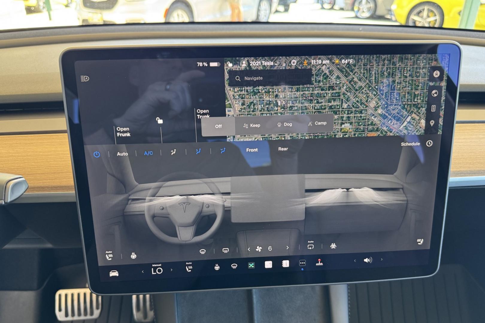 2021 Red Multi-Coat /Black Tesla Y Dual Motor Long Range (5YJYGDEE2MF) with an 75 kWh Lithium-ion battery engine, Automatic transmission, located at 2304 W. Main St., Boise, ID, 83702, (208) 342-7777, 43.622105, -116.218658 - Photo#16