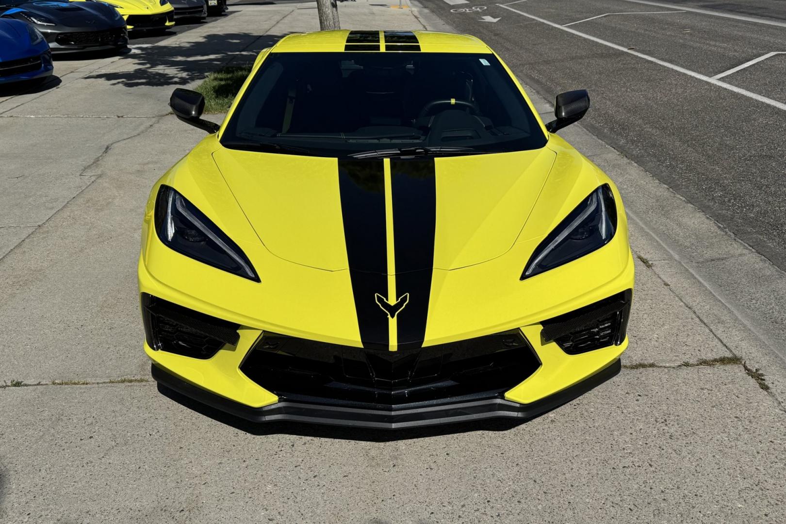 2021 Velocity Yellow /Black Chevrolet Corvette Stingray 3LT Z51 (1G1YC2D4XM5) with an V8 6.2 Liter engine, Automatic 8 Speed transmission, located at 2304 W. Main St., Boise, ID, 83702, (208) 342-7777, 43.622105, -116.218658 - Stunning And Highly Optioned C8 Coupe! - Photo#3
