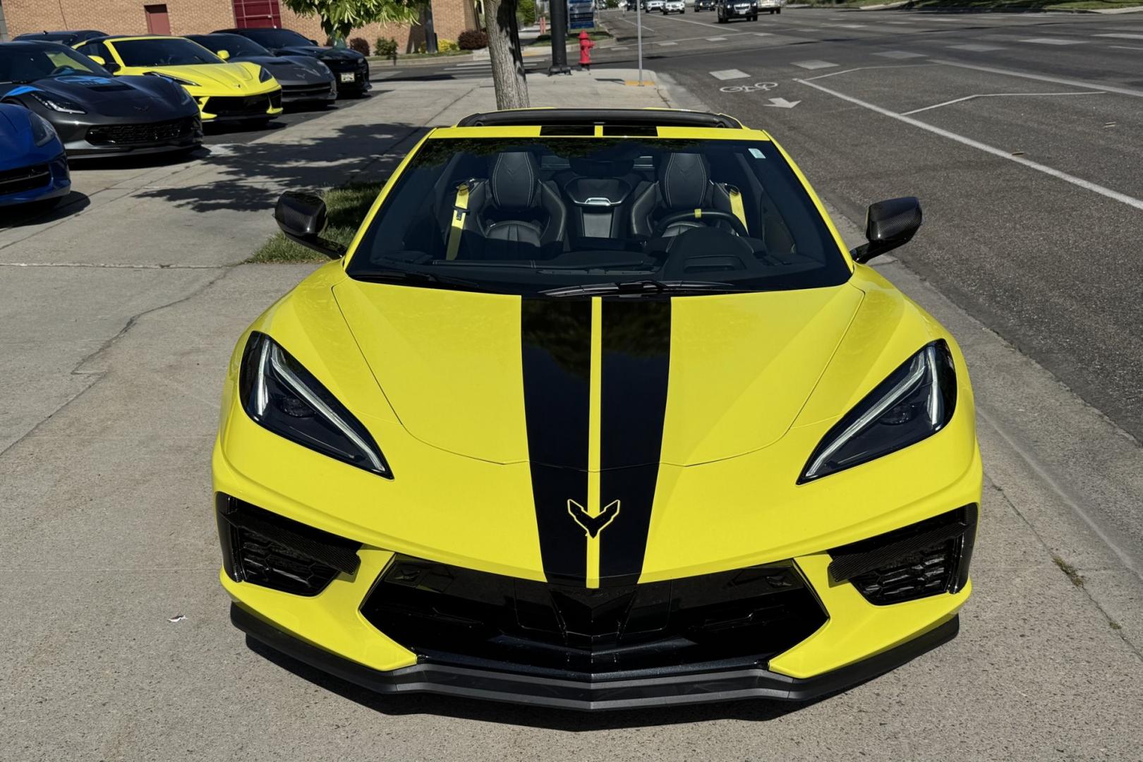 2021 Velocity Yellow /Black Chevrolet Corvette Stingray 3LT Z51 (1G1YC2D4XM5) with an V8 6.2 Liter engine, Automatic 8 Speed transmission, located at 2304 W. Main St., Boise, ID, 83702, (208) 342-7777, 43.622105, -116.218658 - Stunning And Highly Optioned C8 Coupe! - Photo#28