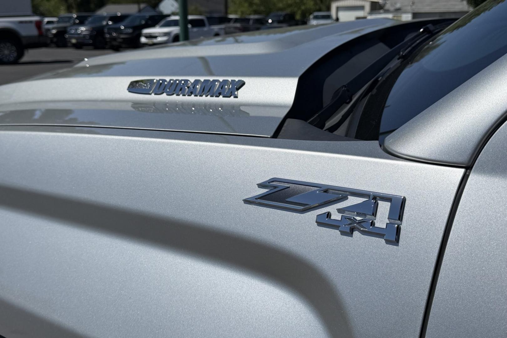 2018 Silver /Black GMC Sierra SLT Z71 (1GT12TEY5JF) with an V8 6.6 Liter Duramax Turbo Diesel engine, Allison Automatic 6 Speed transmission, located at 2304 W. Main St., Boise, ID, 83702, (208) 342-7777, 43.622105, -116.218658 - Photo#1